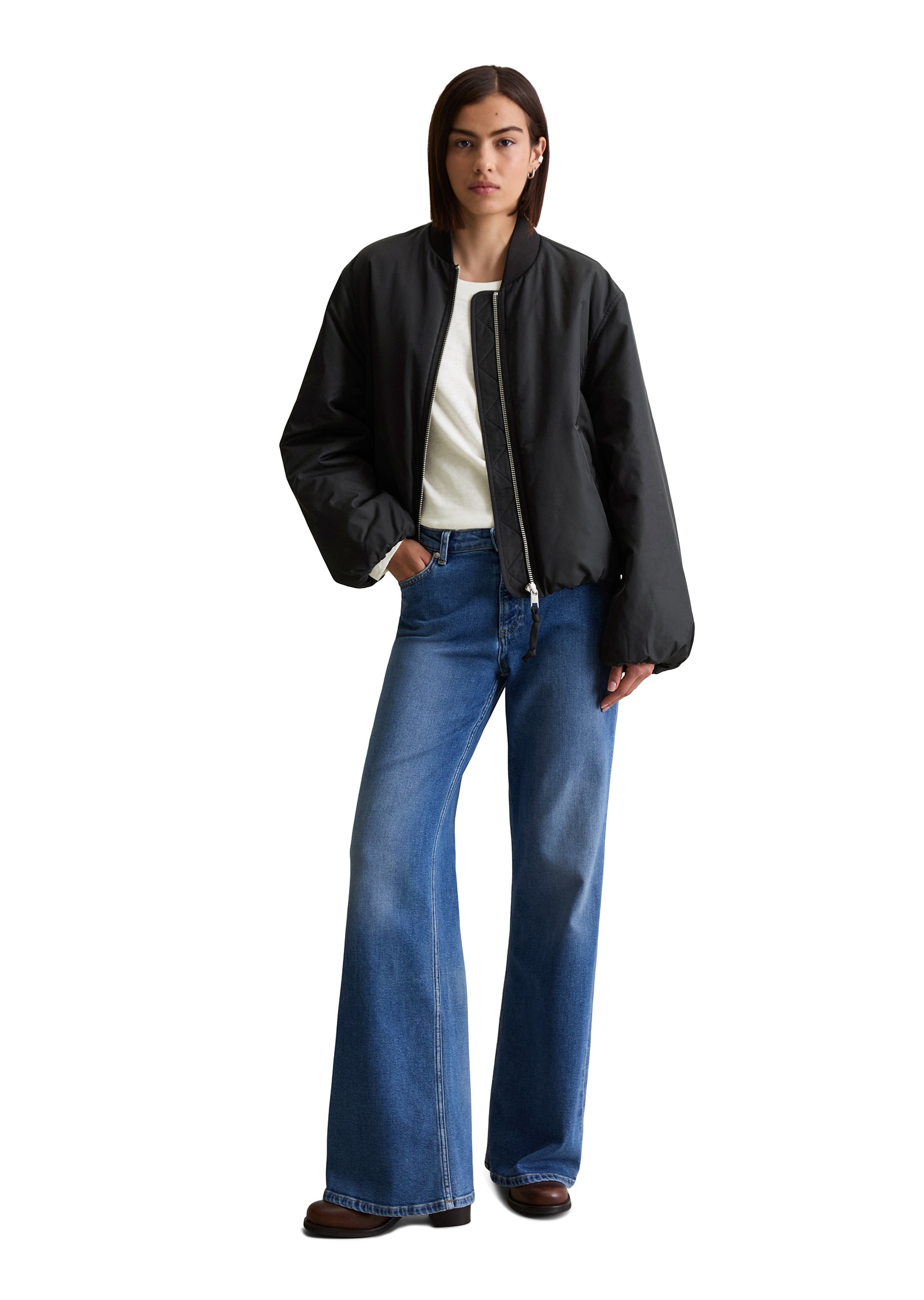 Marc O'Polo DENIM Outdoorjacke »aus recyceltem Polyester«, ohne Kapuze