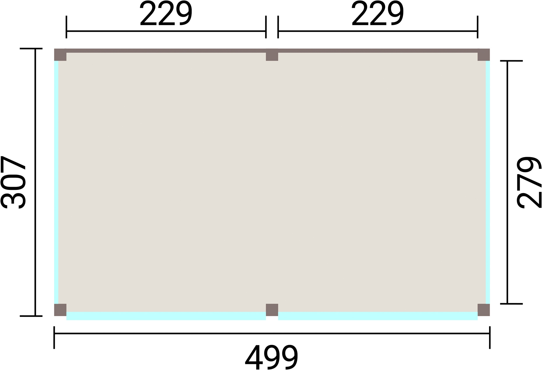 weka Holzpavillon »Lumley Lauben-Set Gr. 3.2« BxTxH: 307x499x245 cm