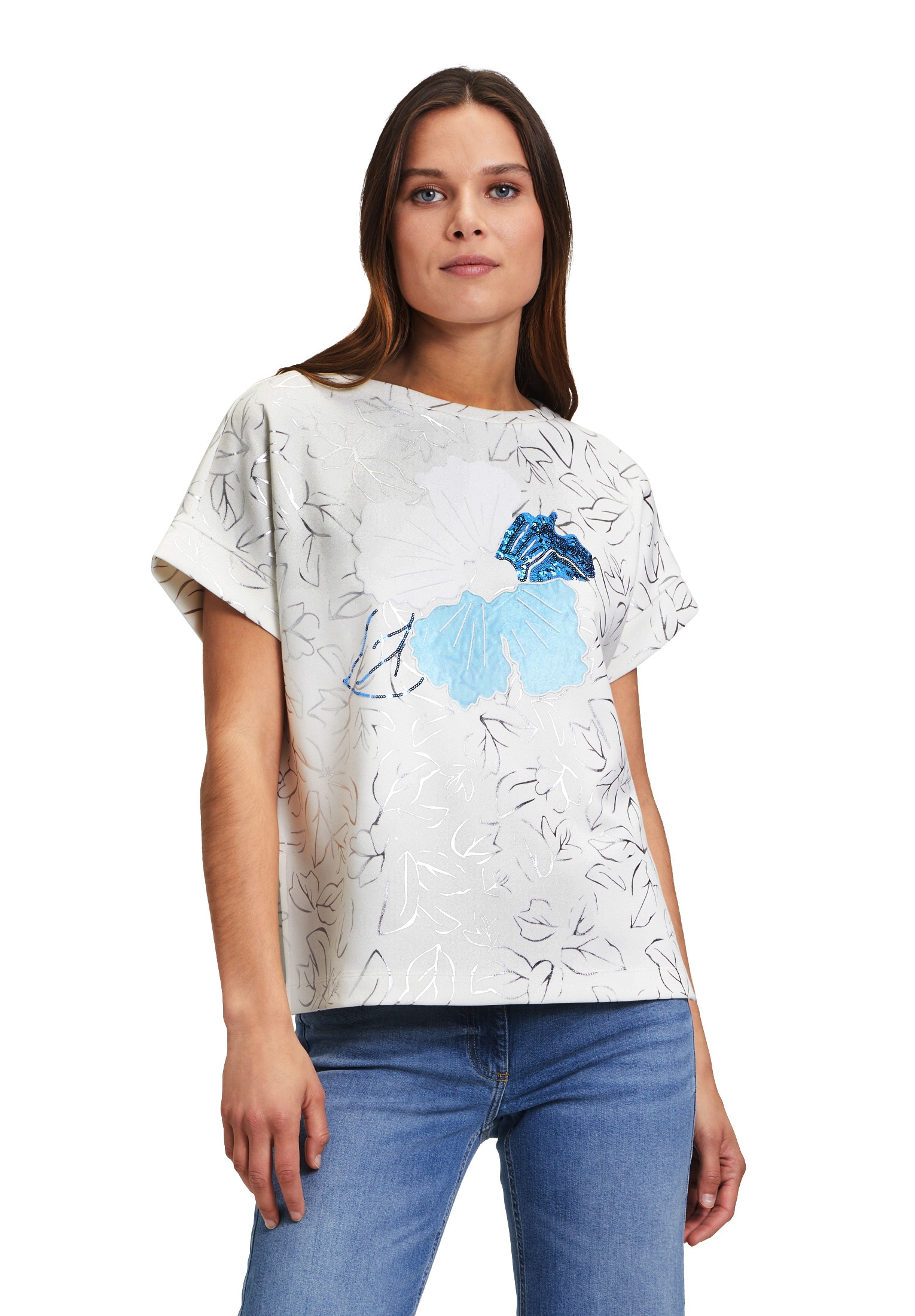 Betty Barclay Kurzarmshirt "Damen Sweatpullover mit Rundhalsausschnitt" 1 S günstig online kaufen
