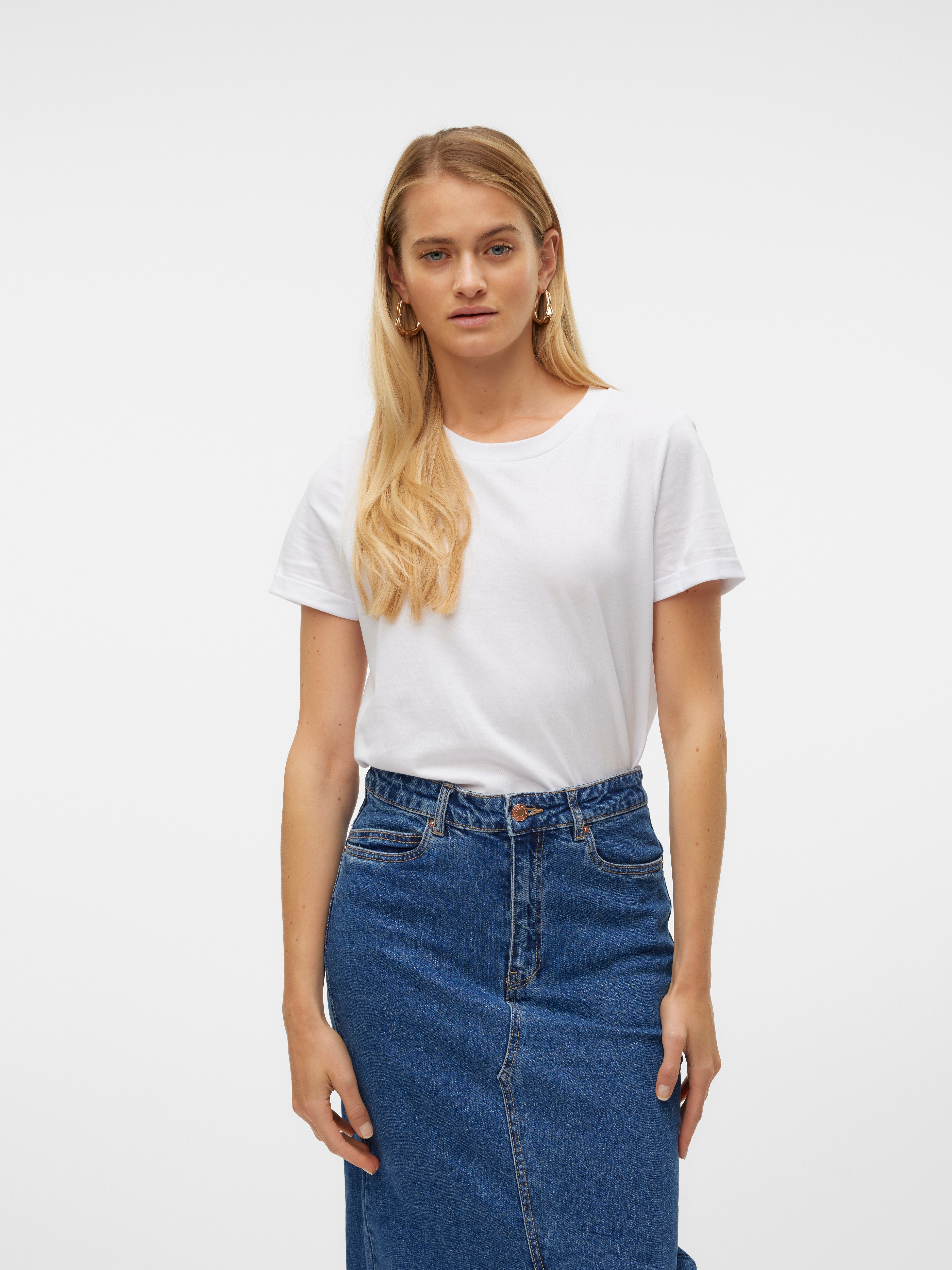 Vero Moda Kurzarmshirt "VMPAULA S/S T-SHIRT NOOS" Baumwolle, regular fit