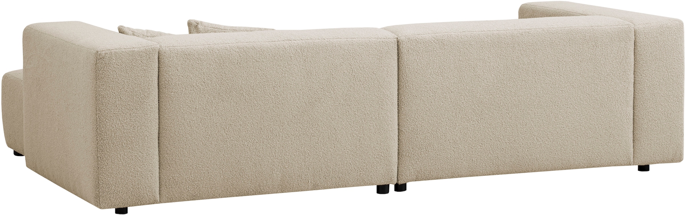 andas Ecksofa »BAKELS, L-Form in Cord oder Boucle-Stoff, moderne Couch«, wahlweise Recamiere rechts/links, bequemer Sitzkomfort