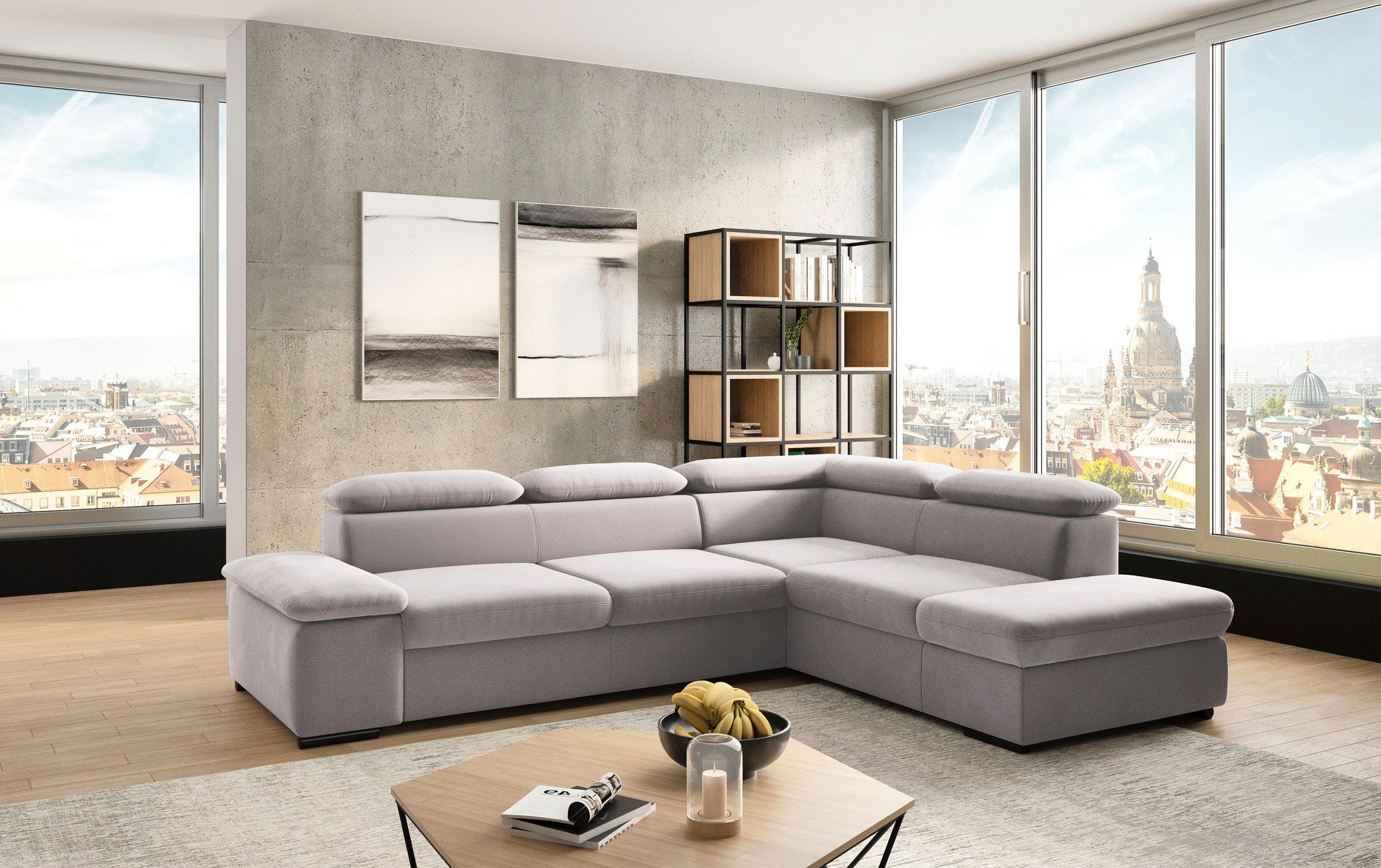 sit&more Ecksofa »Alcudia L-Form«, mit Armteilverstellung, optional Kopfteilverstellung und Bettfunktion