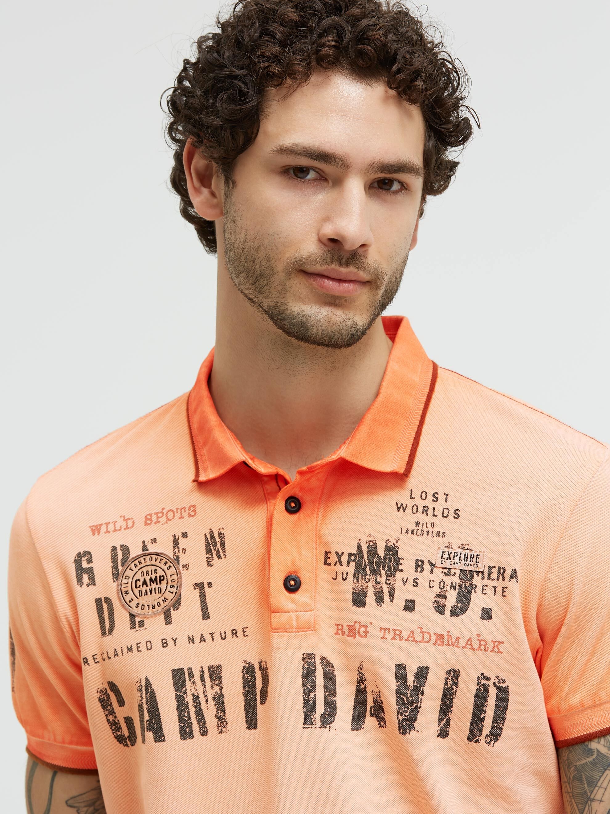 CAMP DAVID Poloshirt aus Baumwolle
