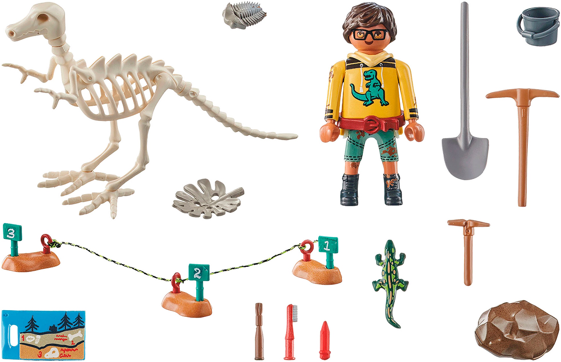 Playmobil® Konstruktions-Spielset »Ausgrabungsstätte mit Dino-Skelett (71527), Dinos«, (35 St.), Made in Europe