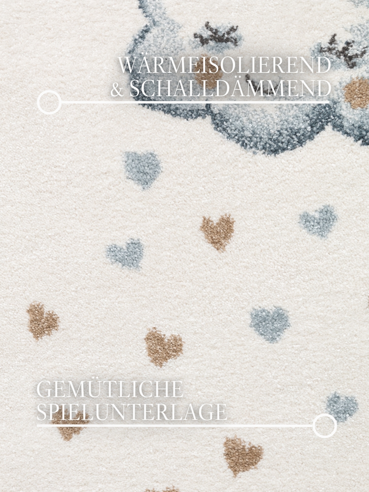 Villeroy & Boch Kinderteppich »Walk like an Elephant Rainbow« rund 9 mm Höhe Spielteppich weich, Kinderzimmer, Boho Kids Spielunterlage, Tieremotiv