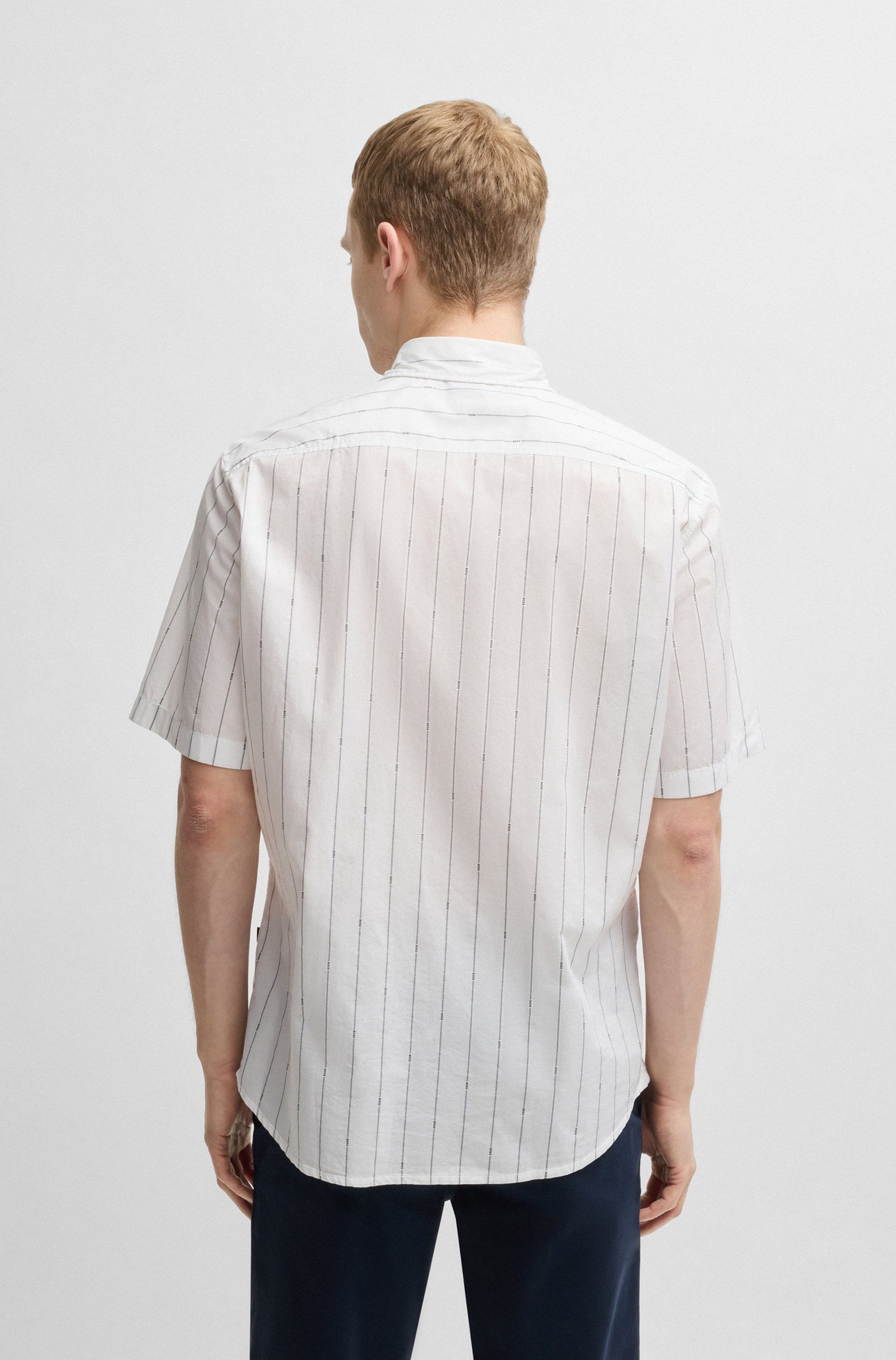 BOSS ORANGE Kurzarmhemd "Rash" mit durchgehenden Logoprint günstig online kaufen