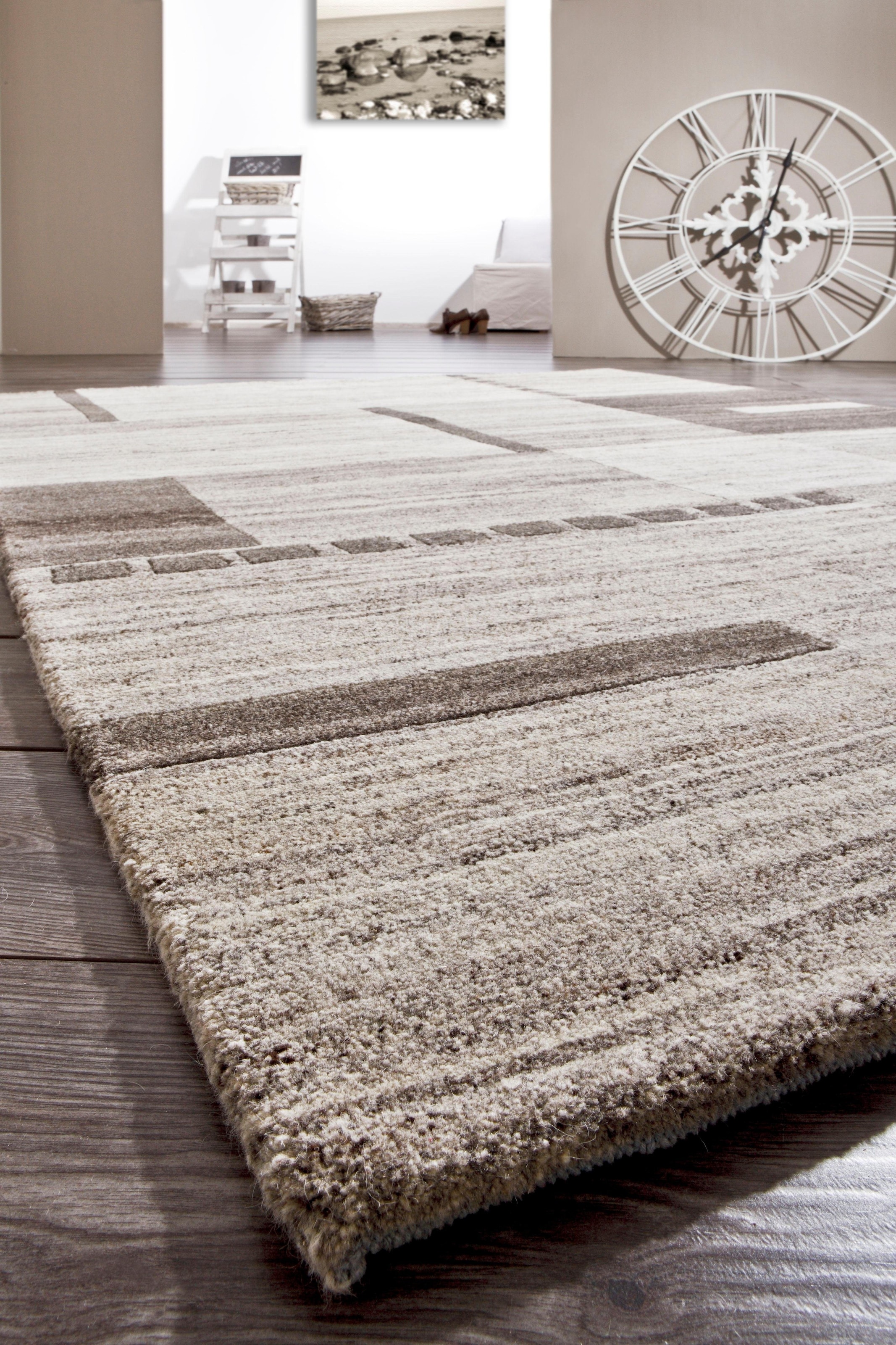 LUXOR living Läufer »Henderson«, rechteckig, 8 mm Höhe, Teppich-Läufer, reine Wolle, handgeknüpft, Patchwork Design