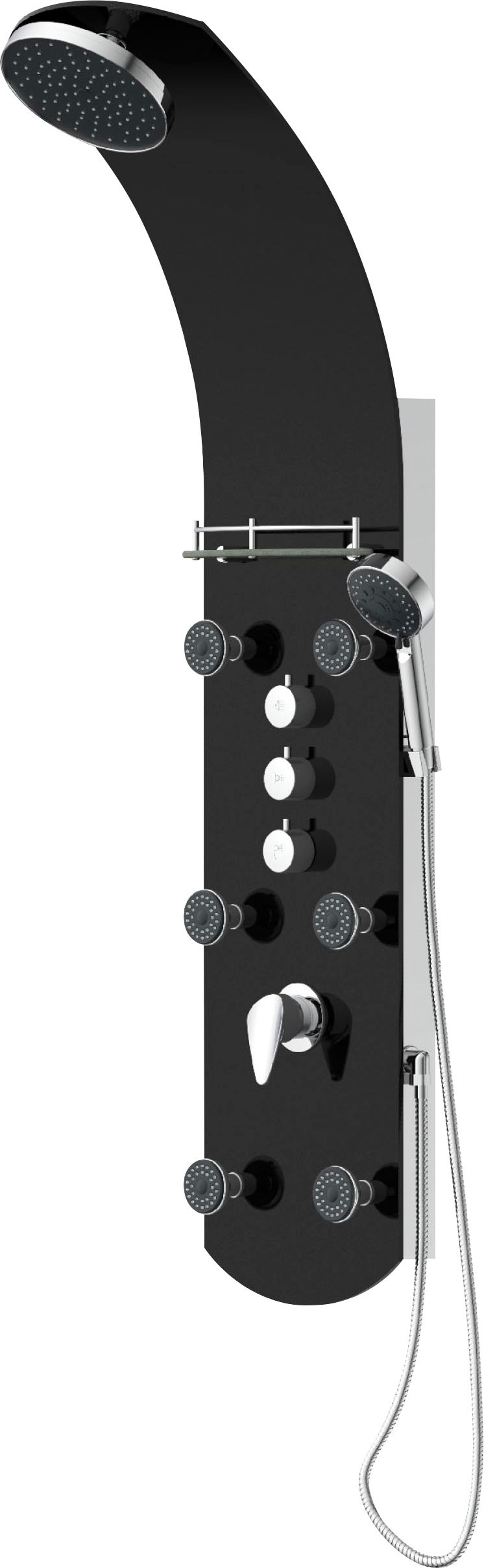 Thumbnail - Eisl Duschsäule "KARIBIK" 6 Massagedüsen, Wellness Duschsystem mit Armatur und Regendusche