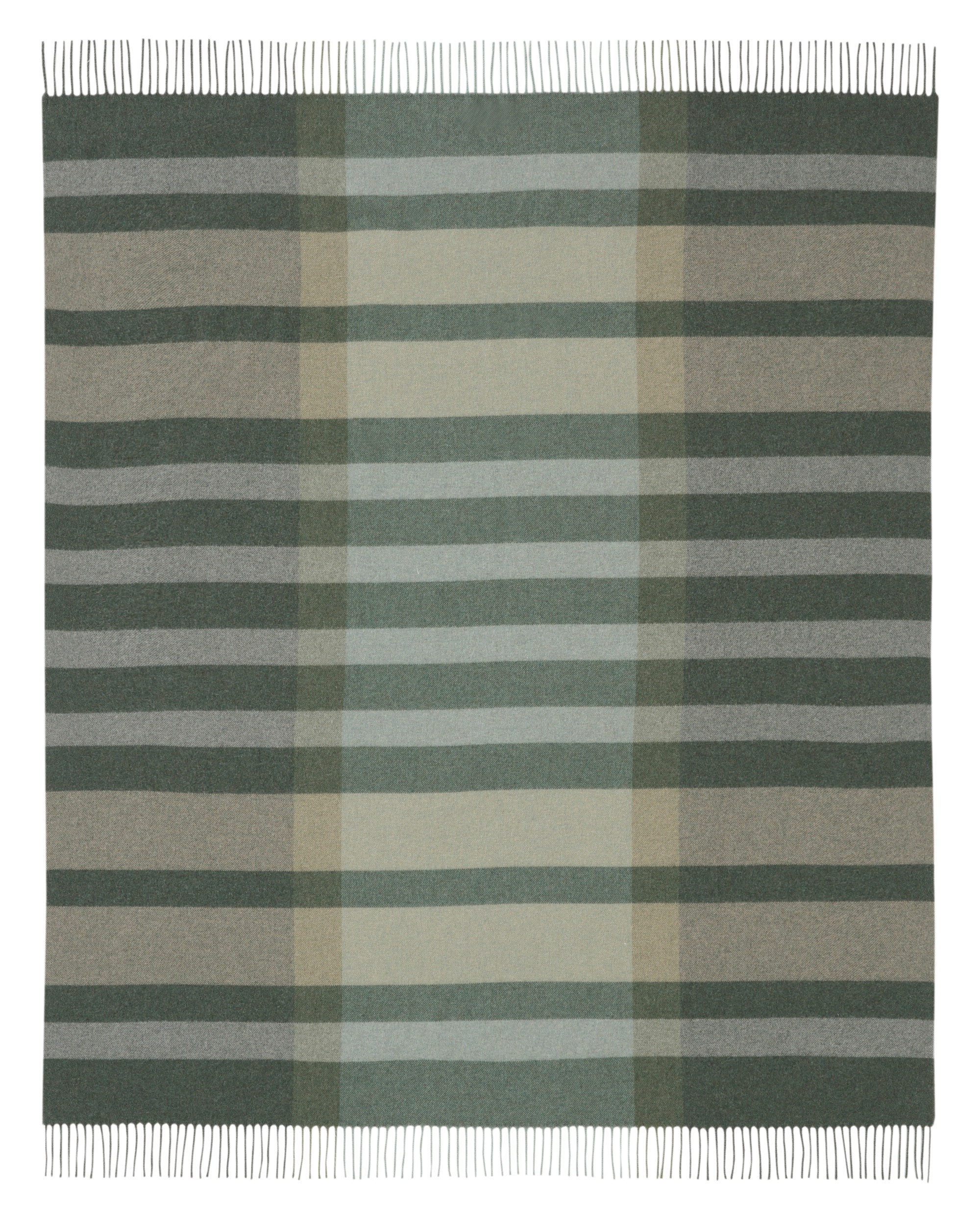 Biederlack Plaid "Moss Charming mit hochwertigen Fransen" Wolle-Kaschmir-Mi günstig online kaufen