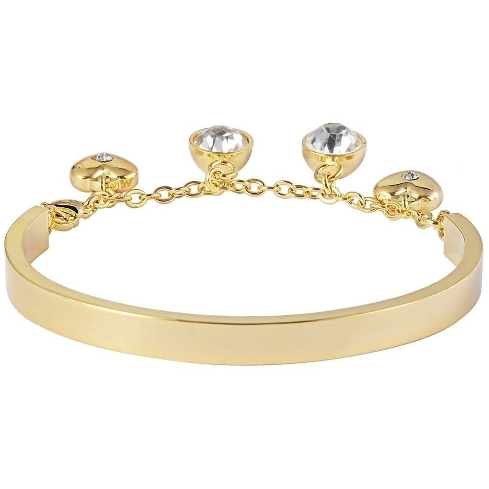 ADELIA ́S Damen Armreif "Armband – Armreif aus Edelstahl mit Strass Steinchen 17 cm", 17cm, Edelstahl, gold, Edelstahl, Armbänder, Geschenkidee: