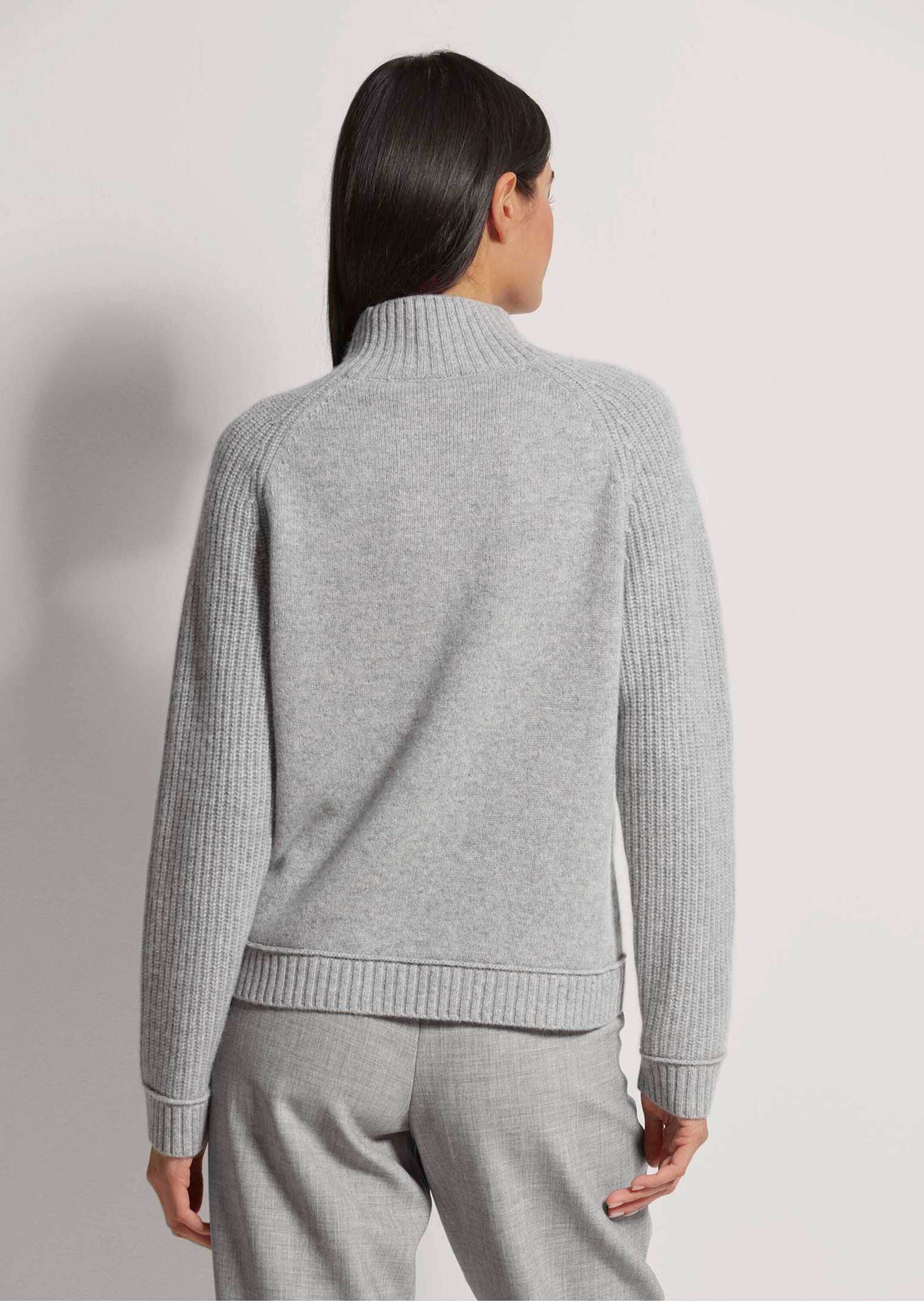 MADELEINE Longpullover »Pullover Kurzer Stehkragen-Pullover mit Kaschmir«