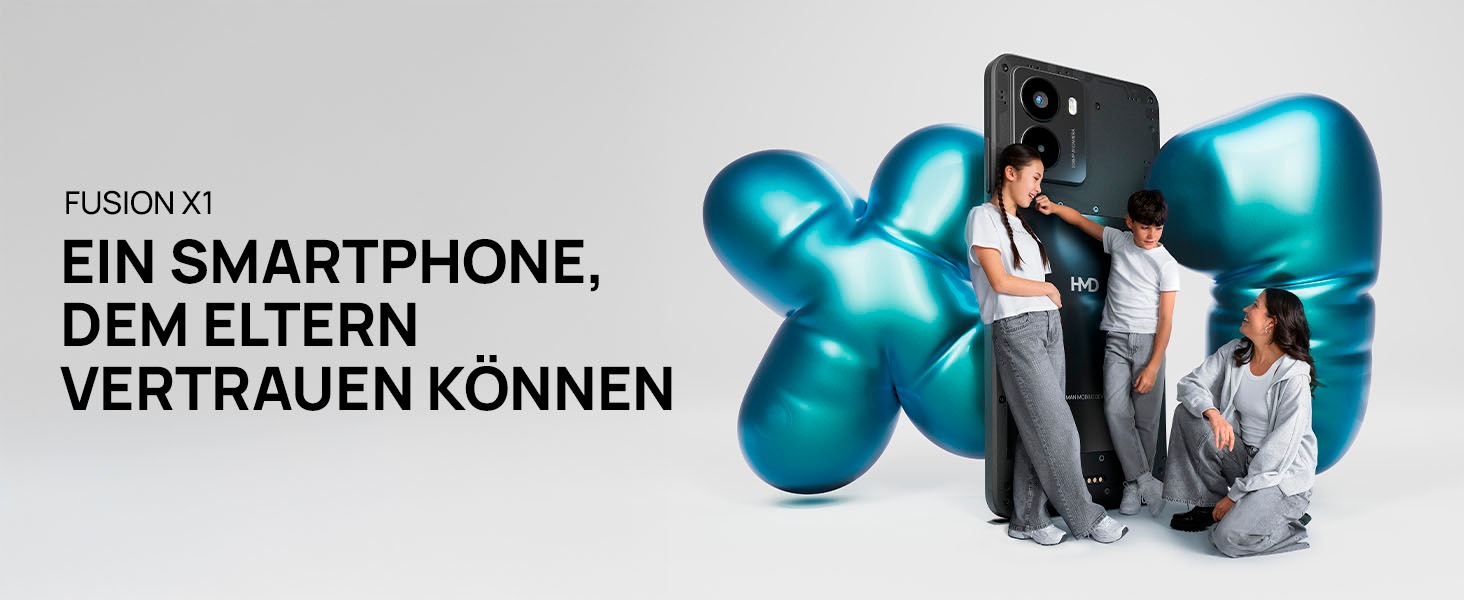 HMD Smartphone »Fusion X1«, schwarz, Ein Handy, dem Eltern vertrauen können.