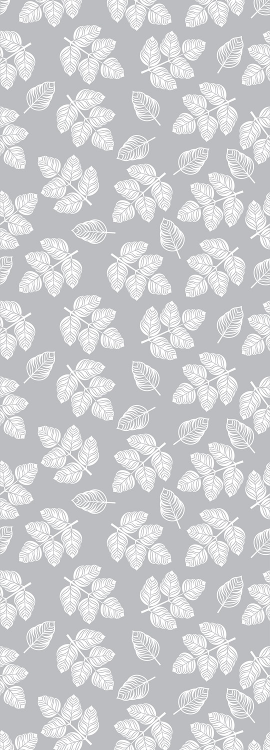 queence Vinyltapete »Blätter grau-weiß«, natürlich, Selbstklebende Tapete  90x250cm mit herbstlichem Motiv per Rechnung | BAUR