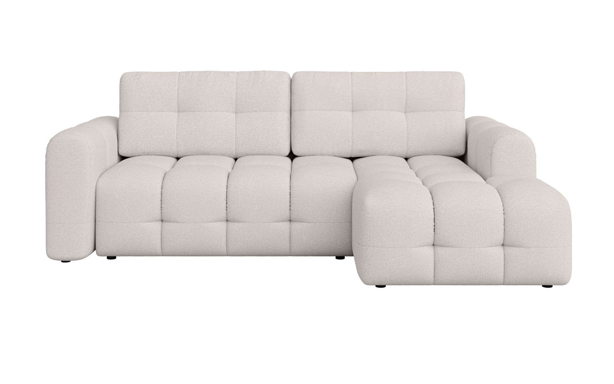 INOSIGN Ecksofa »Manilla, wahlweise mit Bettfunktion, B/T/H 265/170/91 cm«, L-Form mit Recamiere rechts/links bestellbar, Wellenunterfederung
