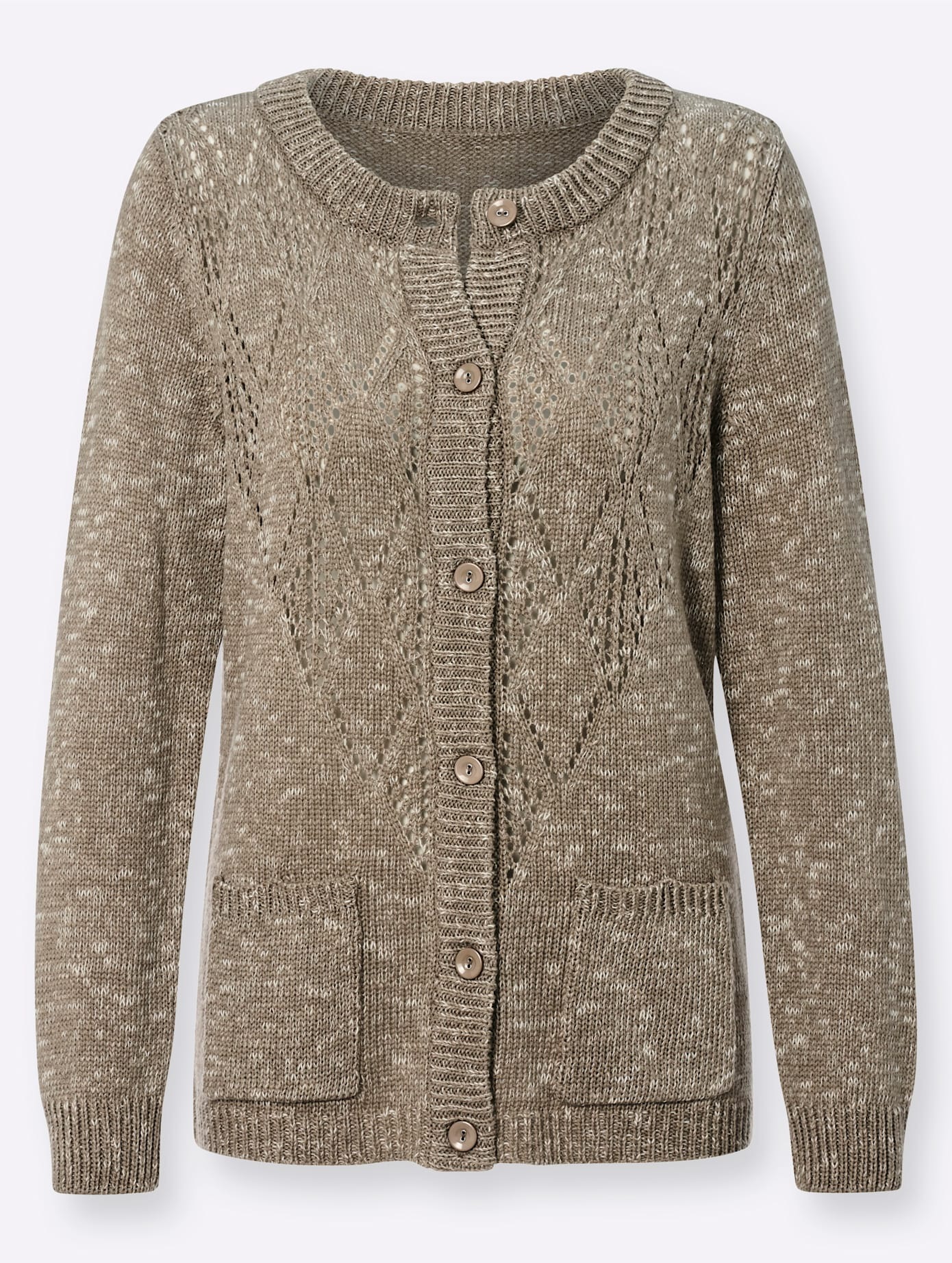 Classic Basics Rautenstrickjacke