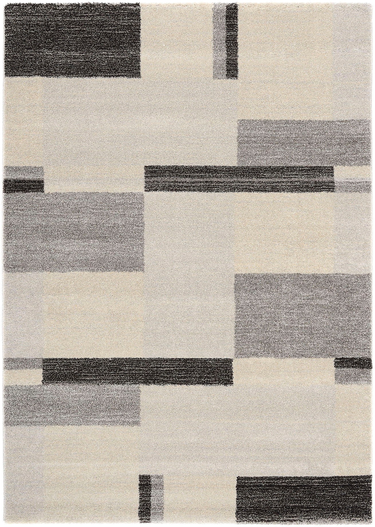 Teppich OCI DIE TEPPICHMARKE "CASTLE BEPPO, auch als Läufer", grau, B:160cm H:20mm L:230cm, Polypropylen (PP), Teppiche, Teppich, dichter Frisé Kurzflor, kariert, Wohnzimmer, Schlafzimmer 2