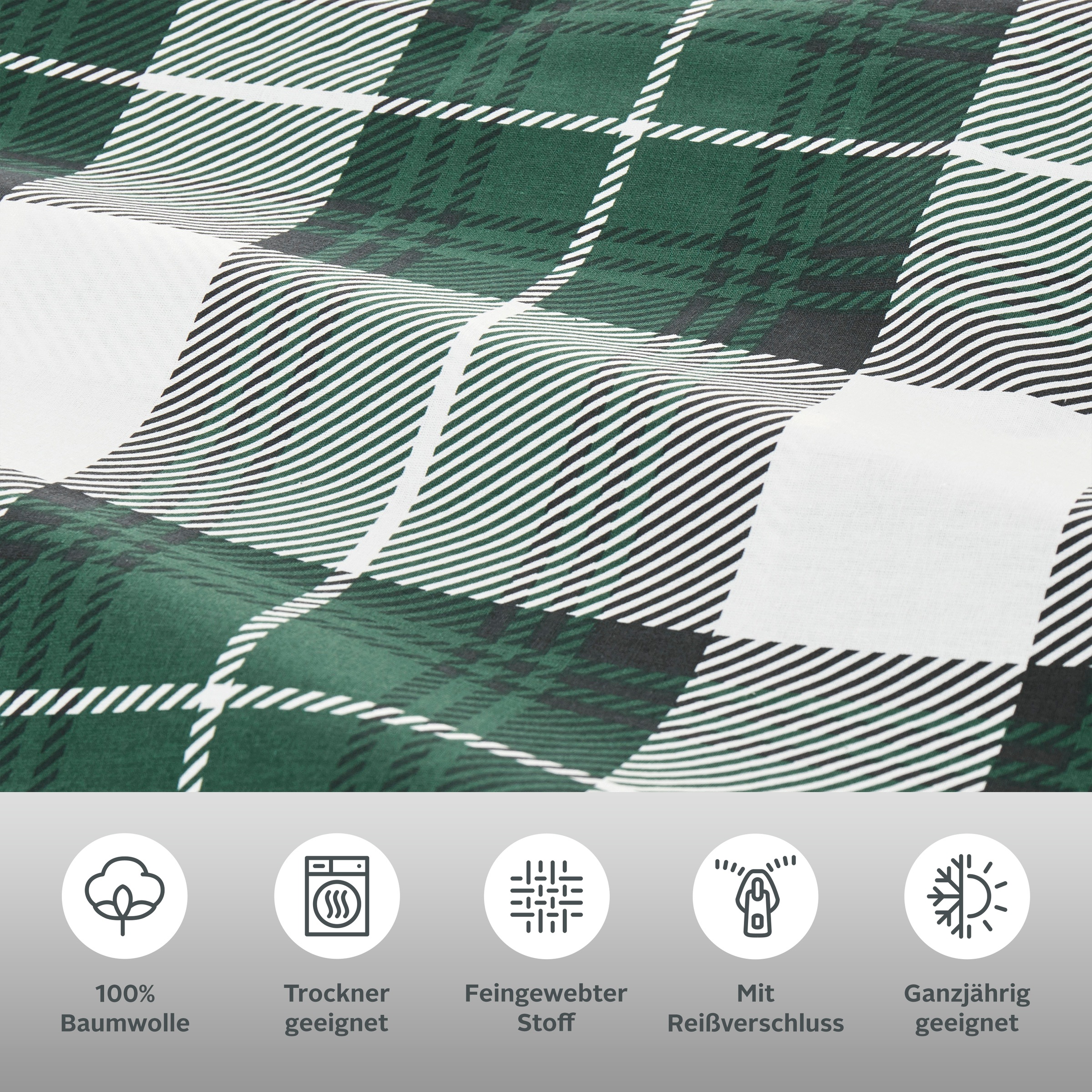 Thumbnail - LeGer Home by Lena Gercke Bettwäsche "Mileja in Gr. 135x200 oder 155x220 cm" 2 Stk. tlg. Bettwäsche aus Baumwolle, karie...