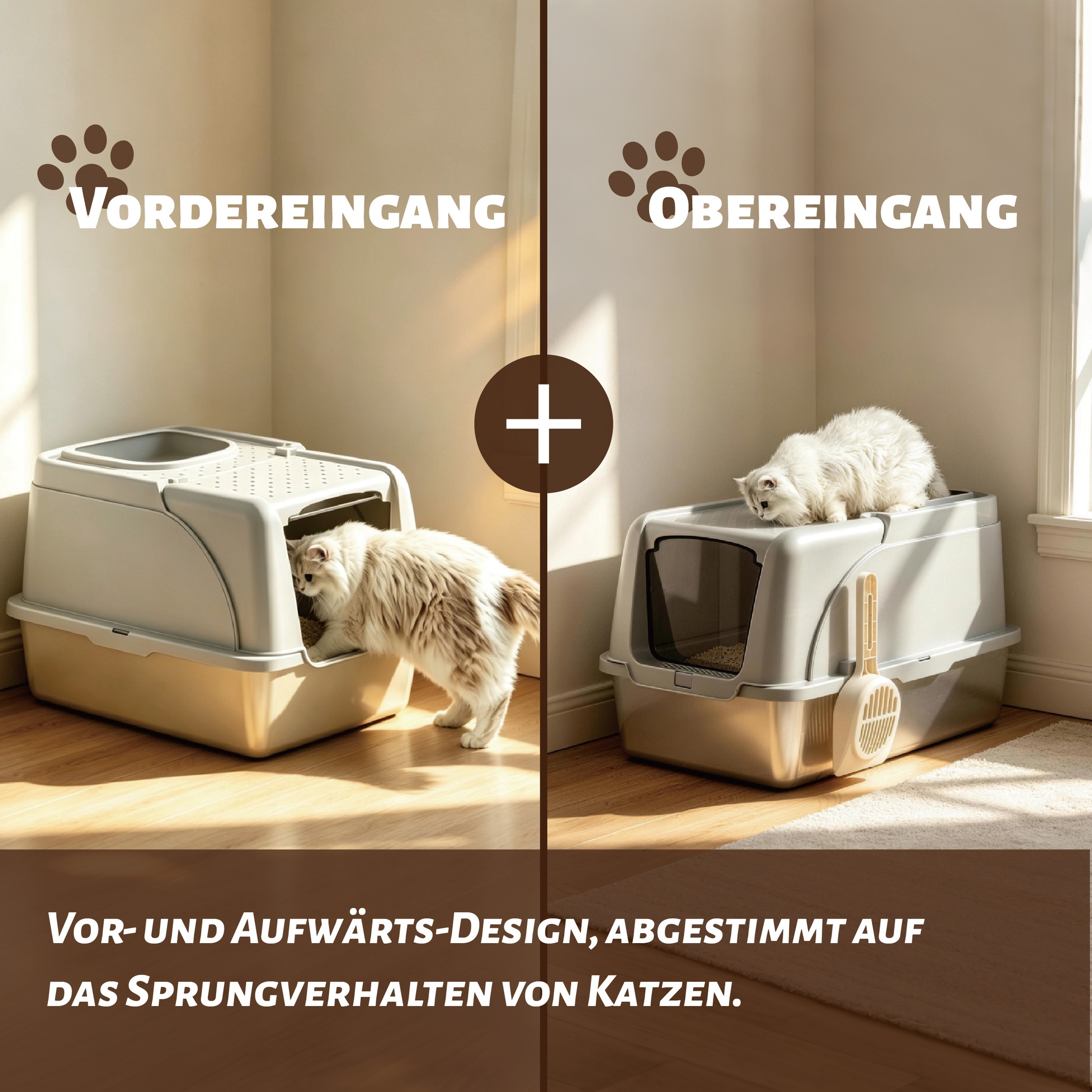 OTTO home Katzentoilette »Tidy« hochwertige Edelstahlschale – leicht zu reinigen, mit Klappdeckel