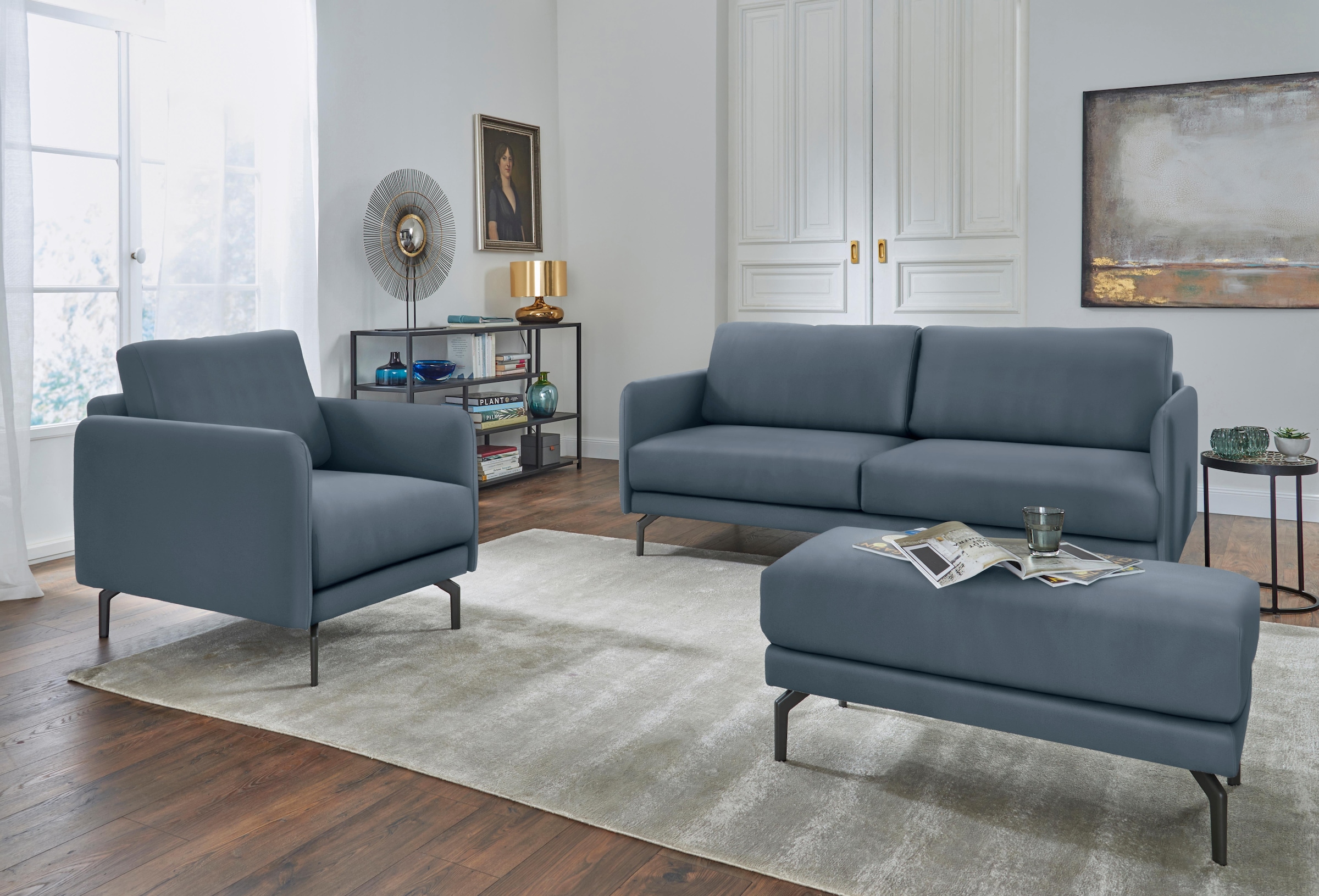 Creation BY ROLF BENZ 2-Sitzer »CR.450, Designsofa, Loungesofa«, Armlehne sehr schmal, Alugussfüße in umbragrau, Breite 150 cm