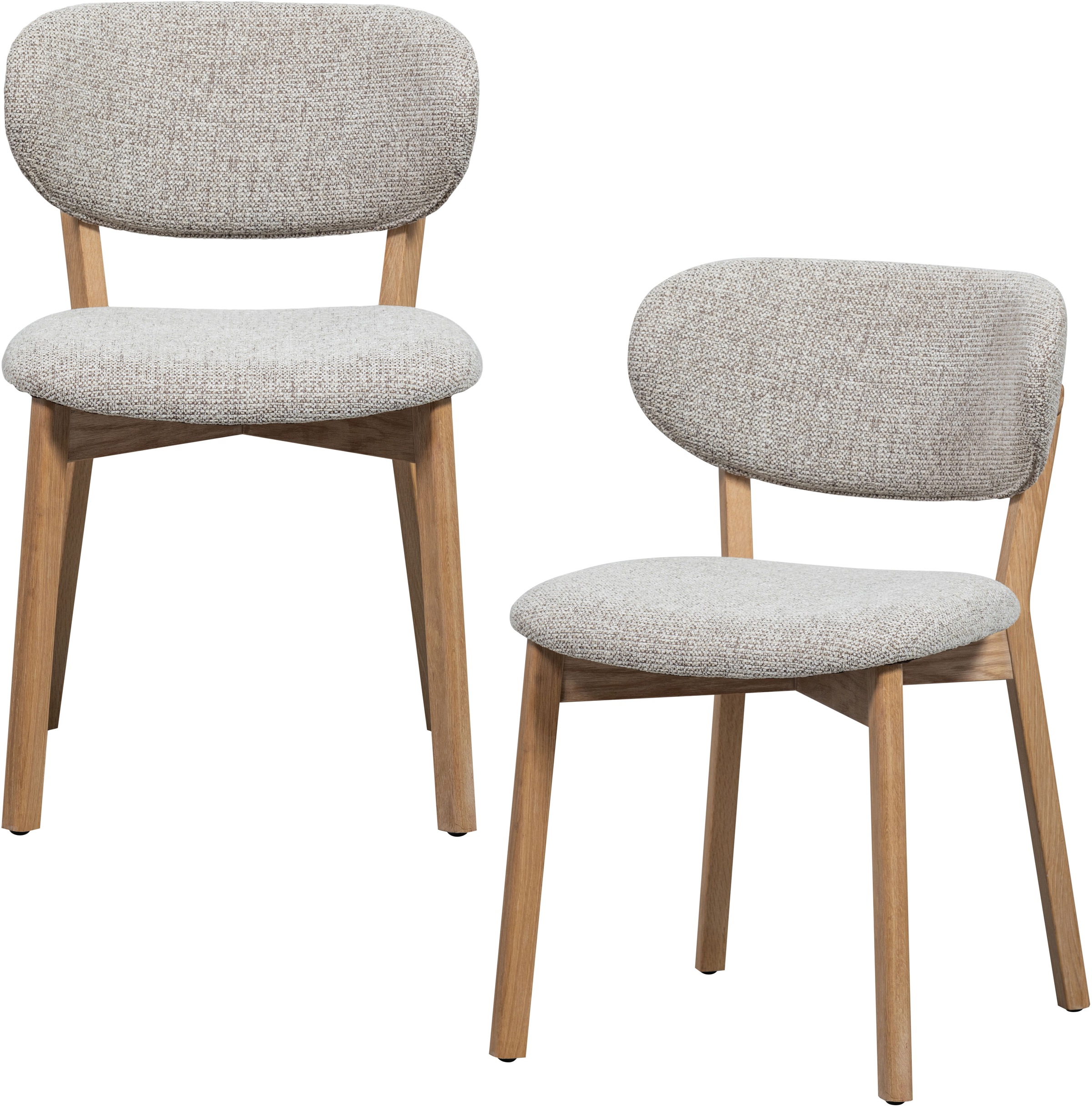 WOOOD Esszimmerstuhl "UDAR ESSZIMMERSTUHL MIT HOLZRAHMEN NATUR - 2ER SET" ( günstig online kaufen