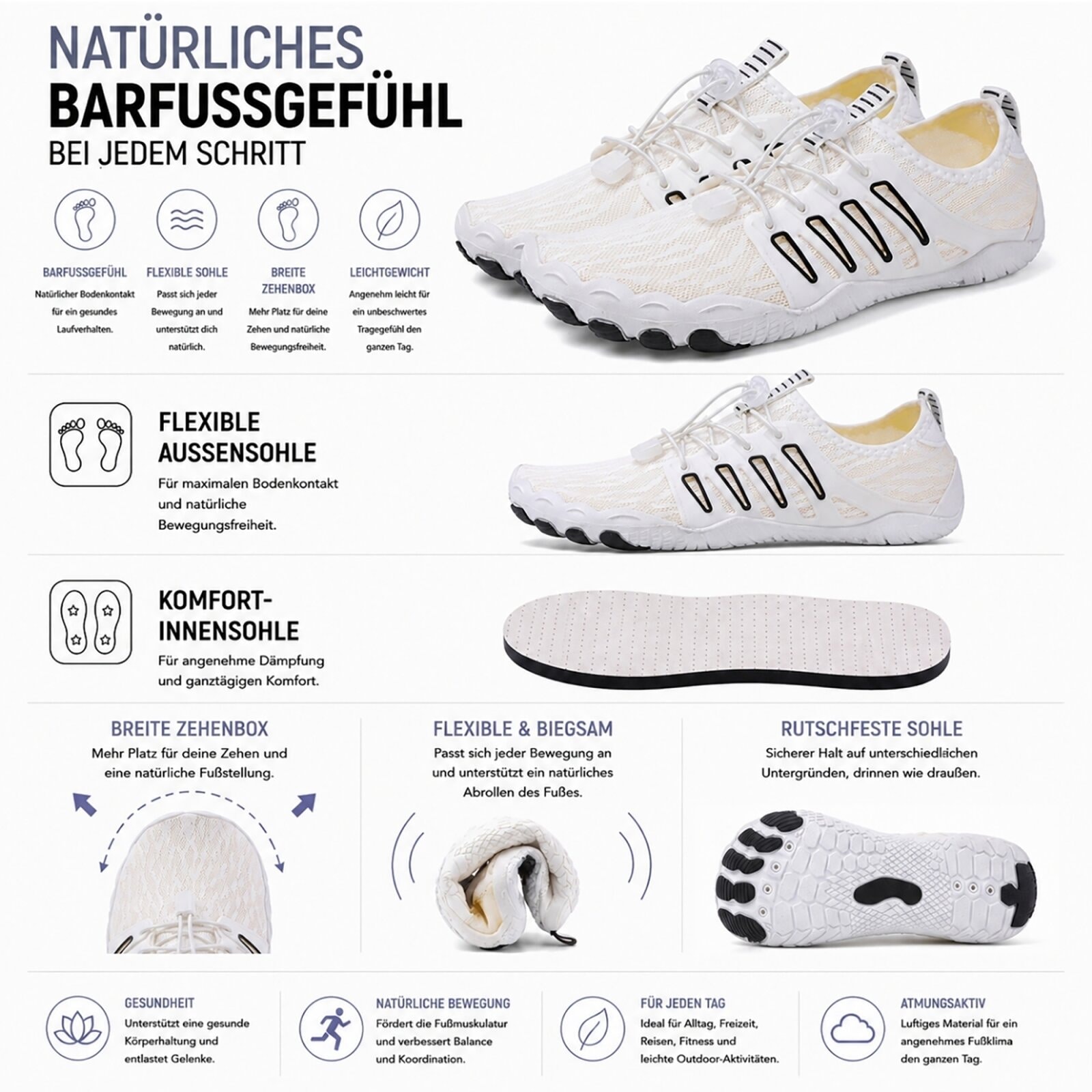 DOTALES Barfußschuh »Slipstep Barfußschuhe Damen & Herren Barfußschuhe«  Minimalschuhe