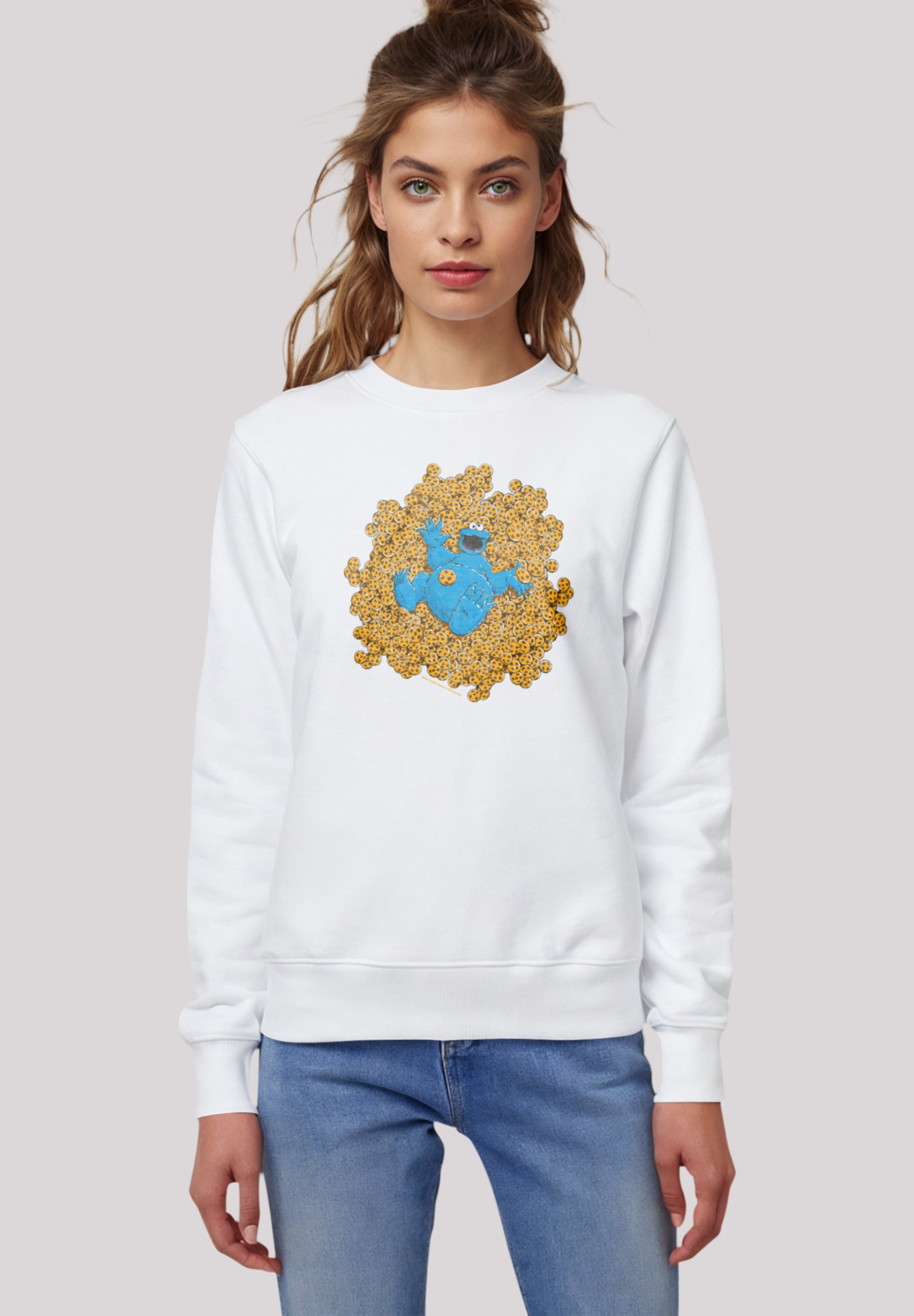 F4NT4STIC Sweatshirt "Sesamstraße Cookie Monster Coockie Bad", Premium Qual günstig online kaufen