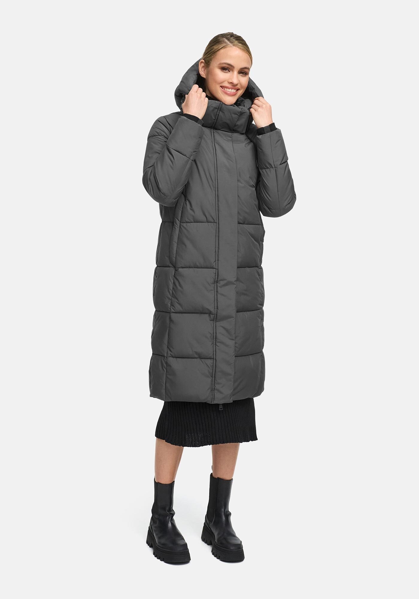 Marikoo Winterjacke »Chumanii«, Belüftungsschlitz mit Druckknopfverschluss