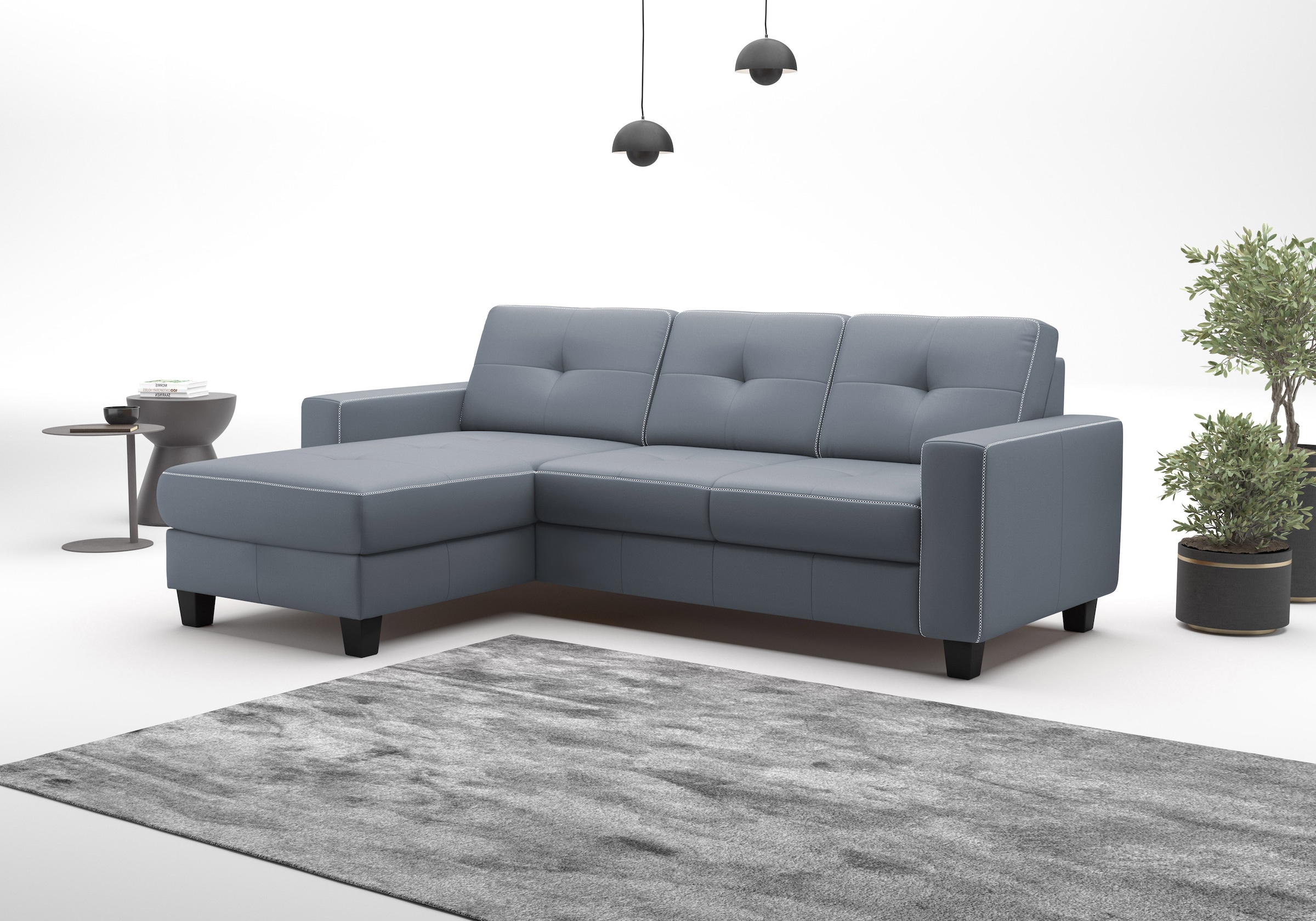 OTTO home Ecksofa "Varese" wahlweise mit Schlaffunktion und Bettkasten