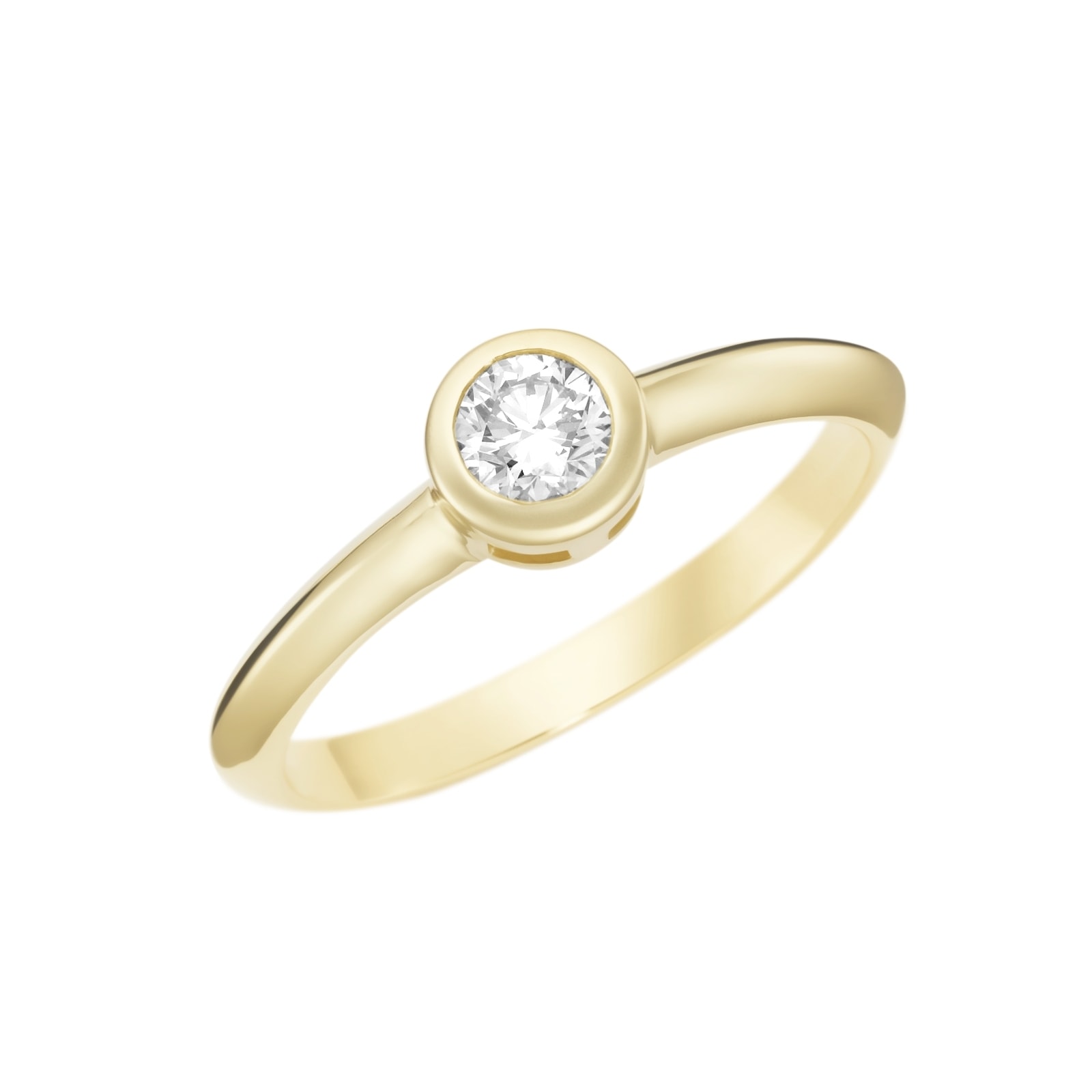 Diamantring »mit Brillant in Zargenfassung, Gold 585«