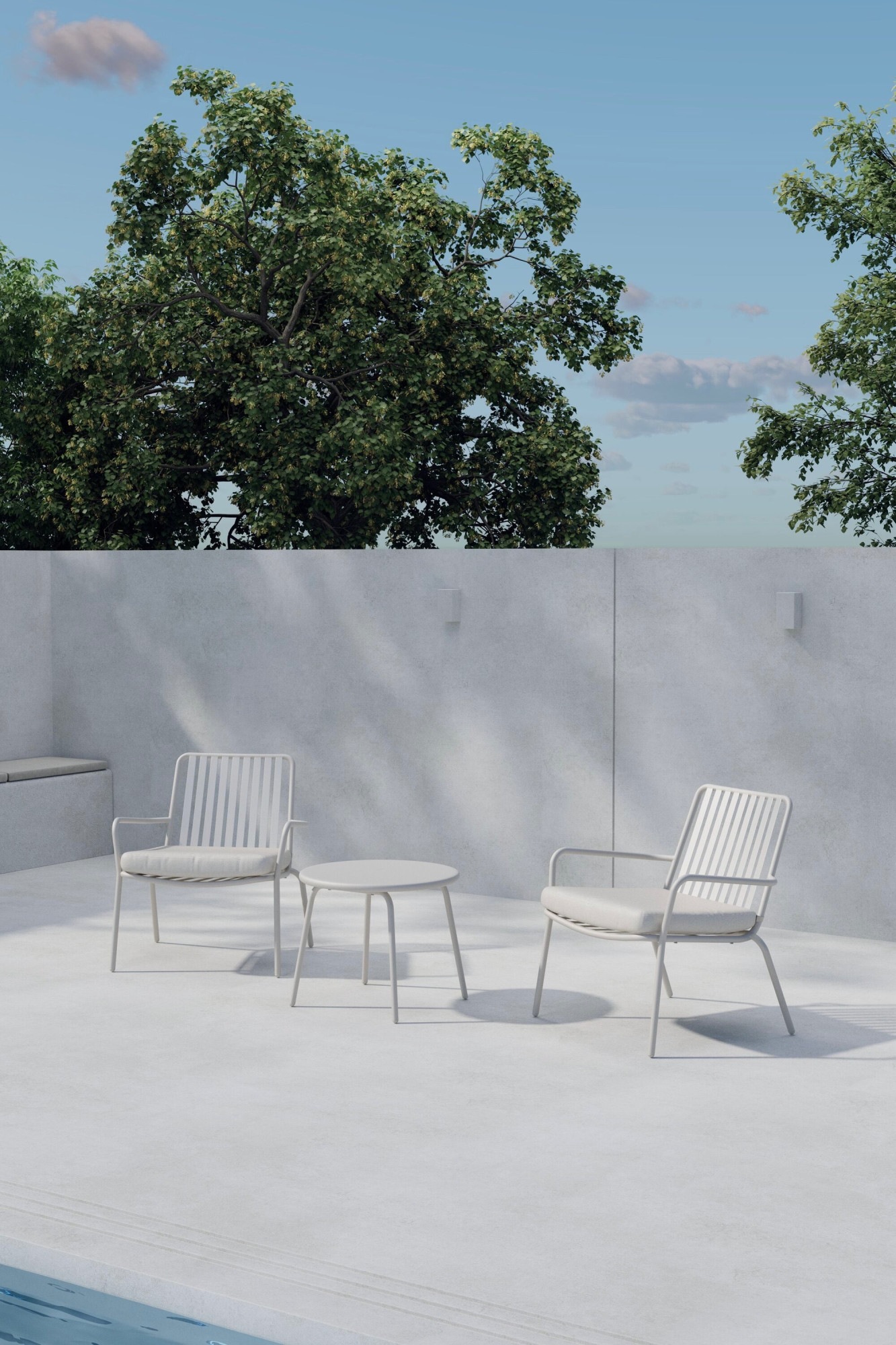 Venture Home Gartenlounge-Set "Mykonos, großzügiges Outdoor-Set für hohen Sitzkomfort" 3 tlg. Loungemöbel mit Stoffbezug, angenehm, weich