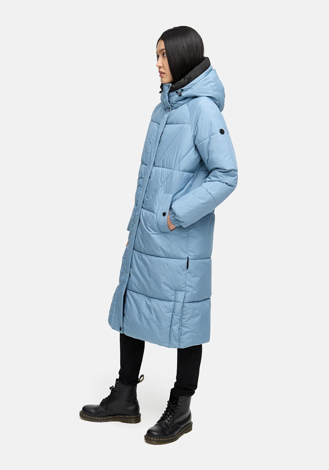Marikoo Winterjacke »Yaskaa«, Bewegungsschlitze mit Druckknopfverschluss