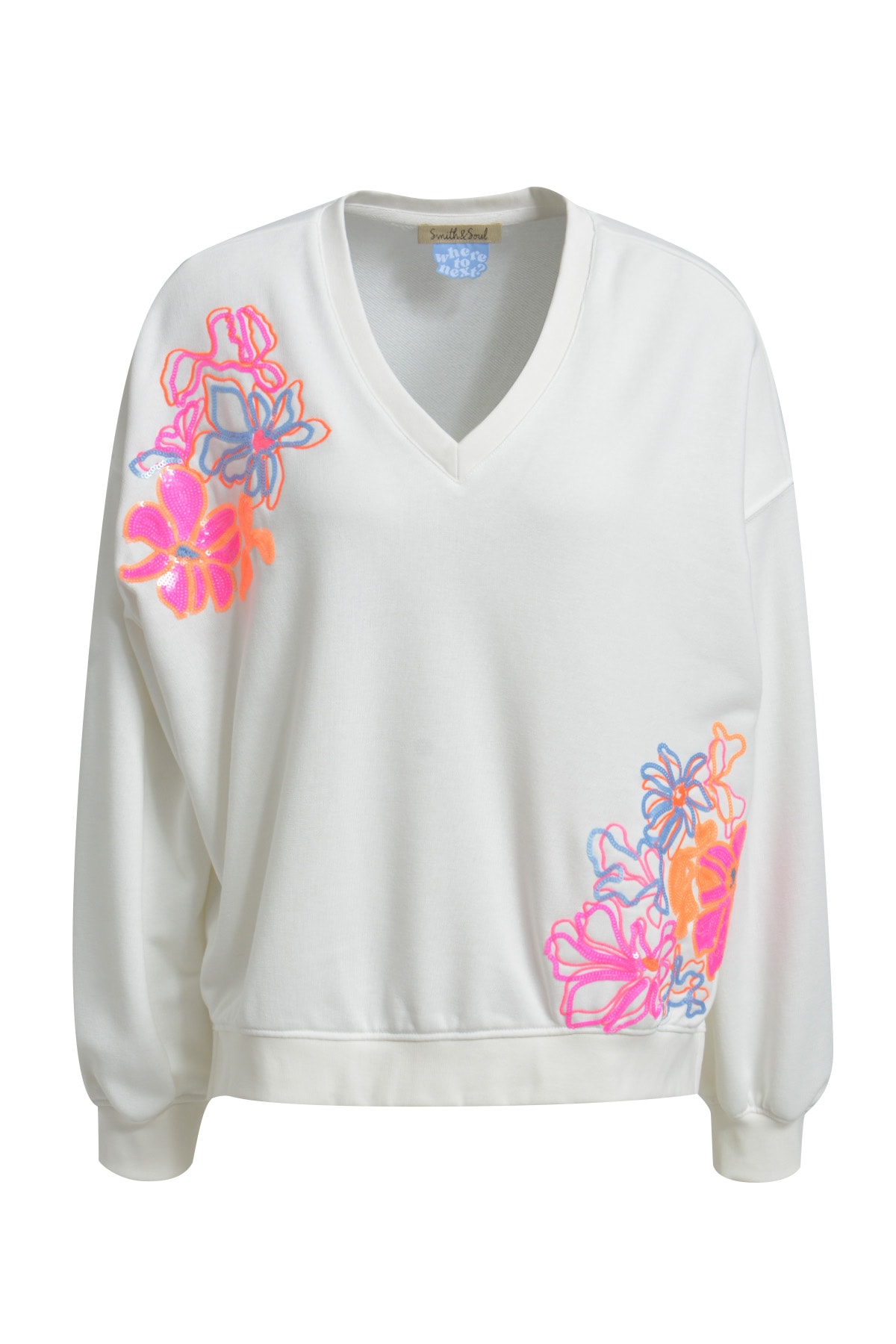 Smith & Soul Sweatshirt , mit V-Ausschnitt, Oversize Fit
