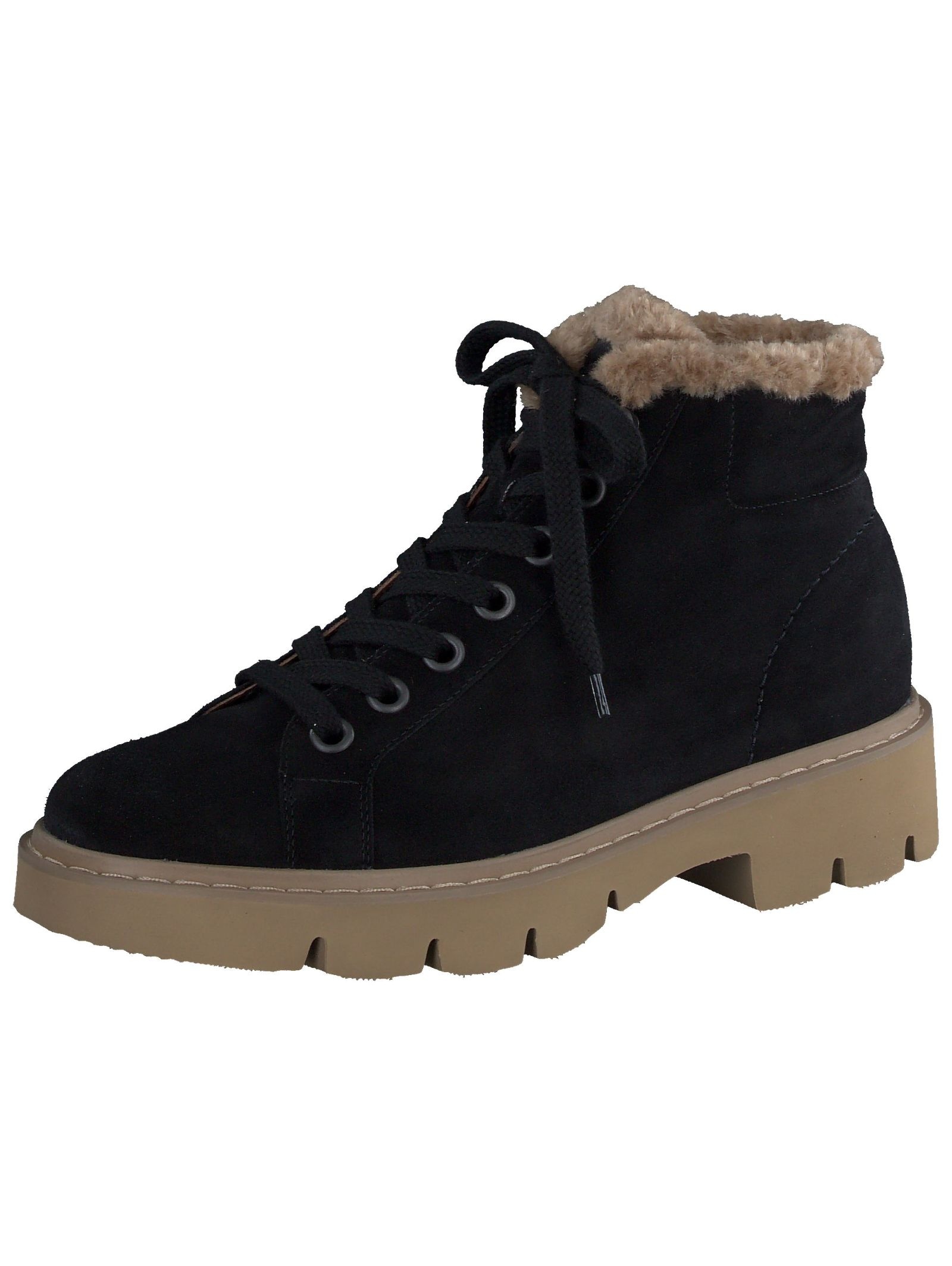 Paul Green Schnürstiefelette "Paul Green Stiefelette Veloursleder" günstig online kaufen
