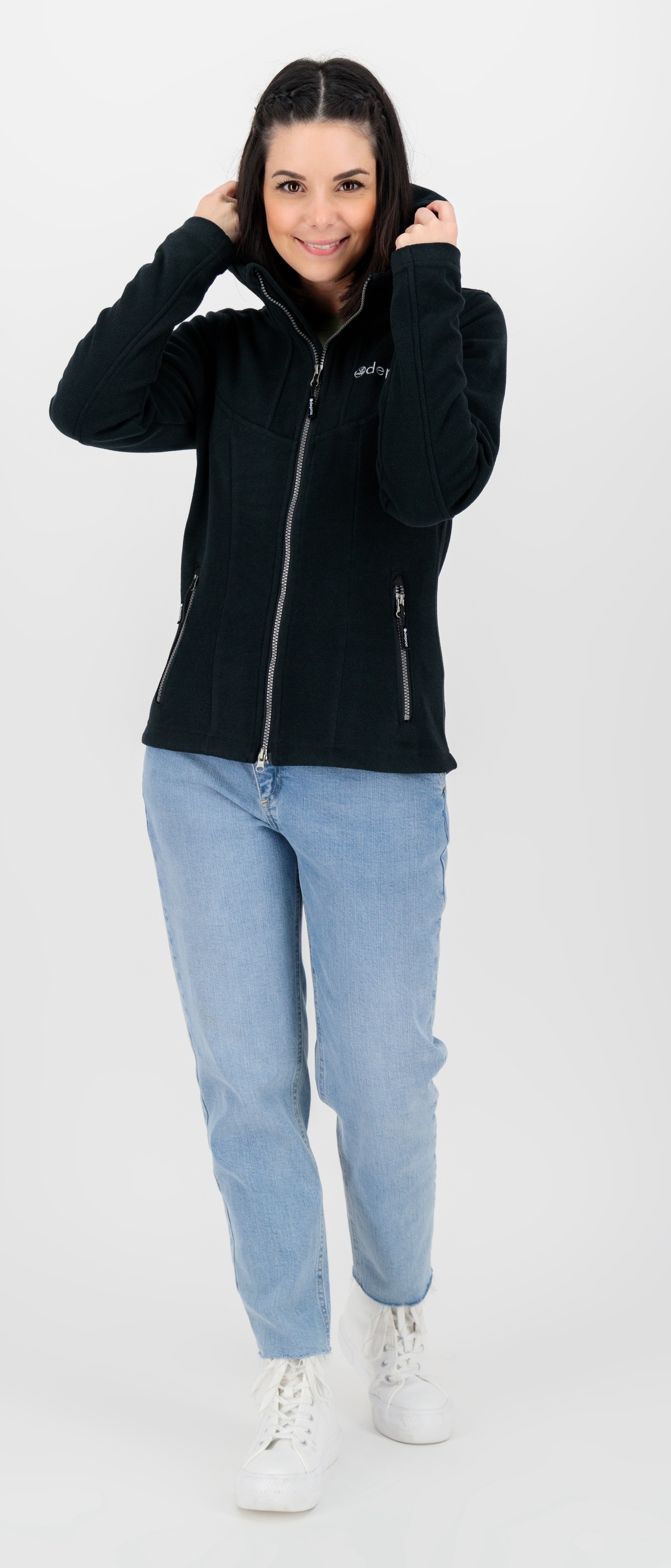 DEPROC Active Strickfleecejacke »GLORY MAY«, mit 2-Wege-Reißverschluss