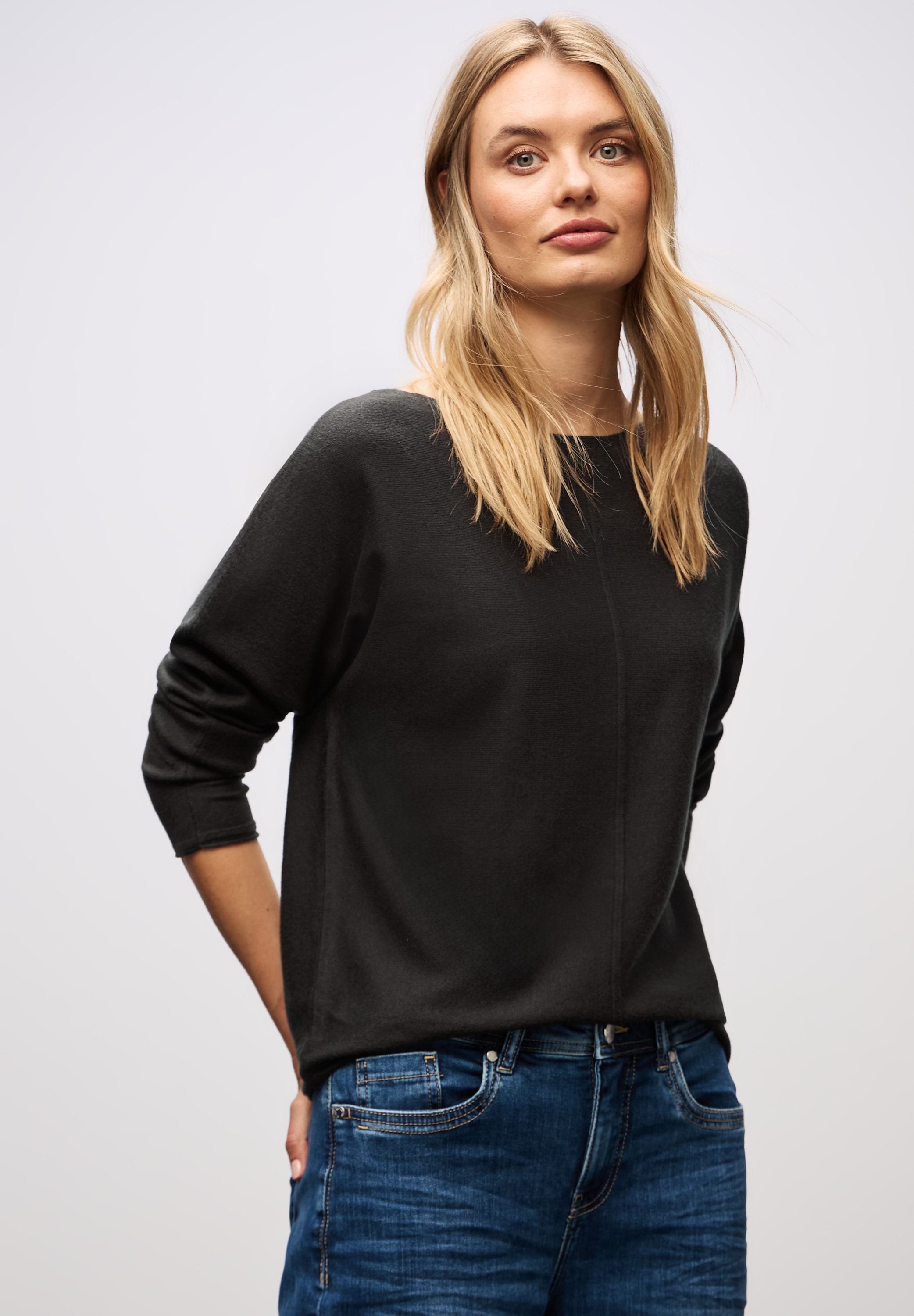 STREET ONE Strickpullover Dolman, mit U-Boot-Ausschnitt