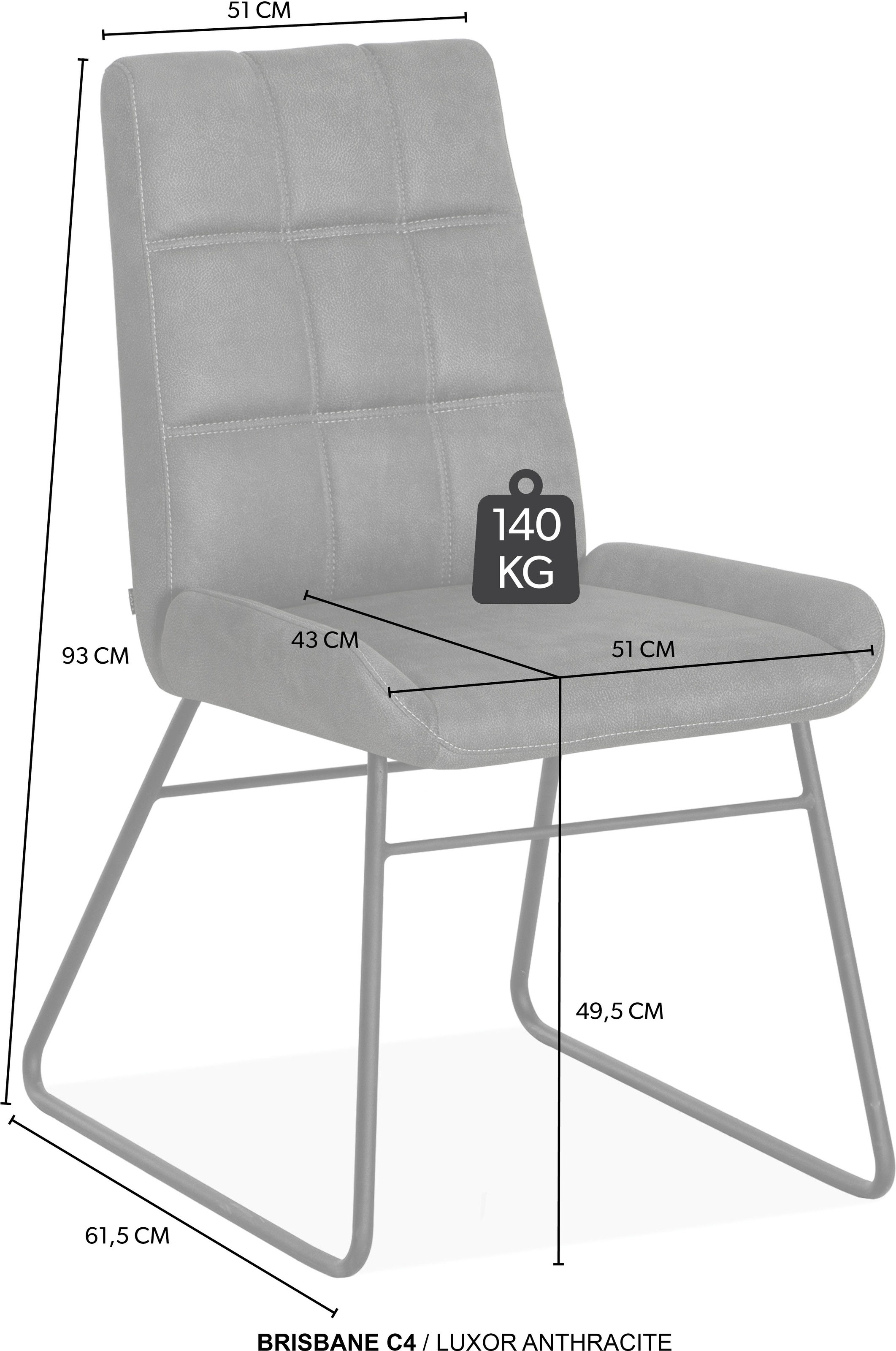 OMG Design Esszimmerstuhl »Brisbane« (Set) 1 Stk.Esszimmerstuhl, pflegeleichter Bezug