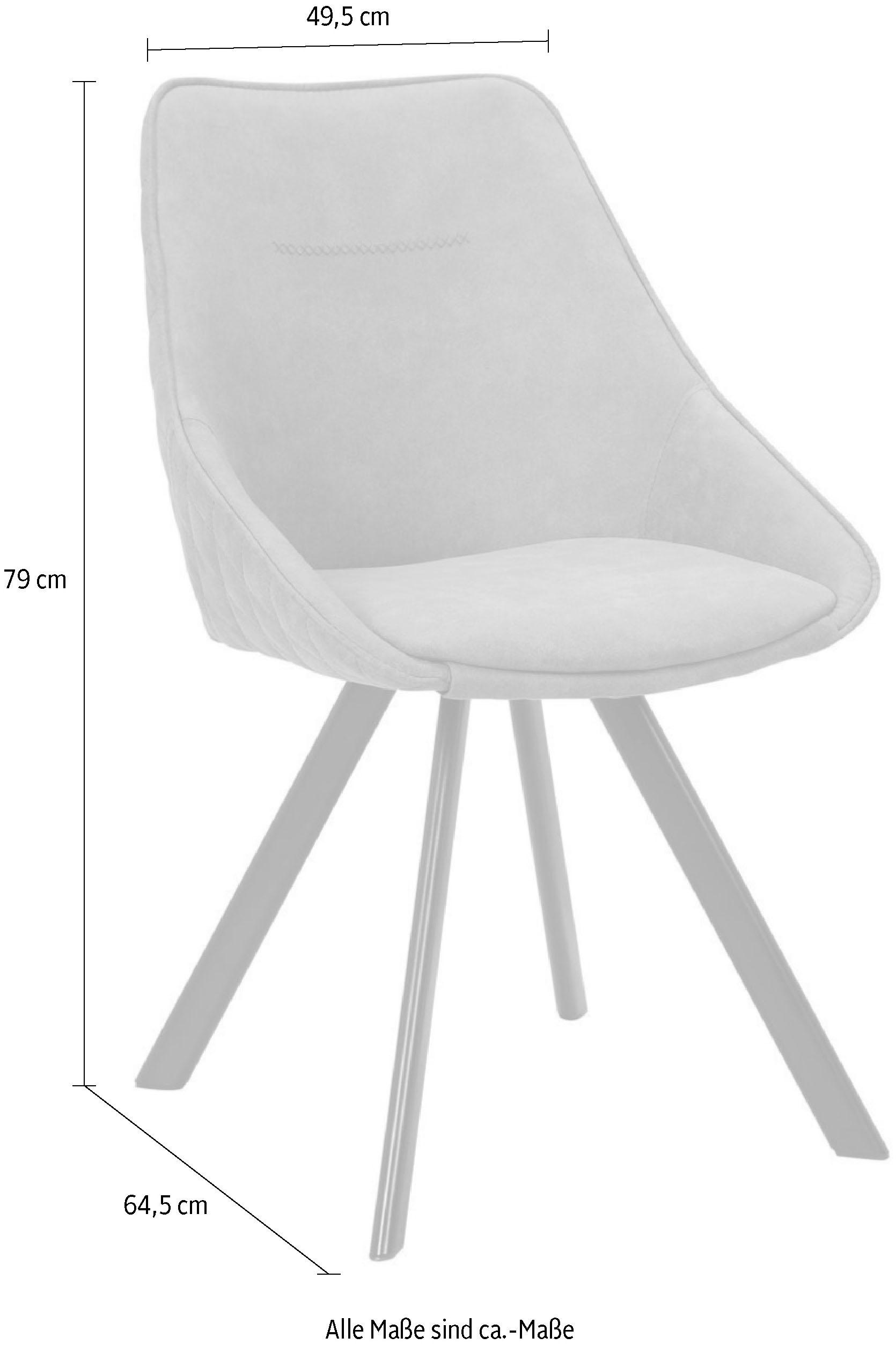 Kayoom Stuhl »Cowboy 110 2er-Set, Esszimmerstuhl Rücken und Sitz angenehm gepolstert«, (Set), 2 St., pflegeleicht, modern, strapazierfähig, zeitlos und schlicht