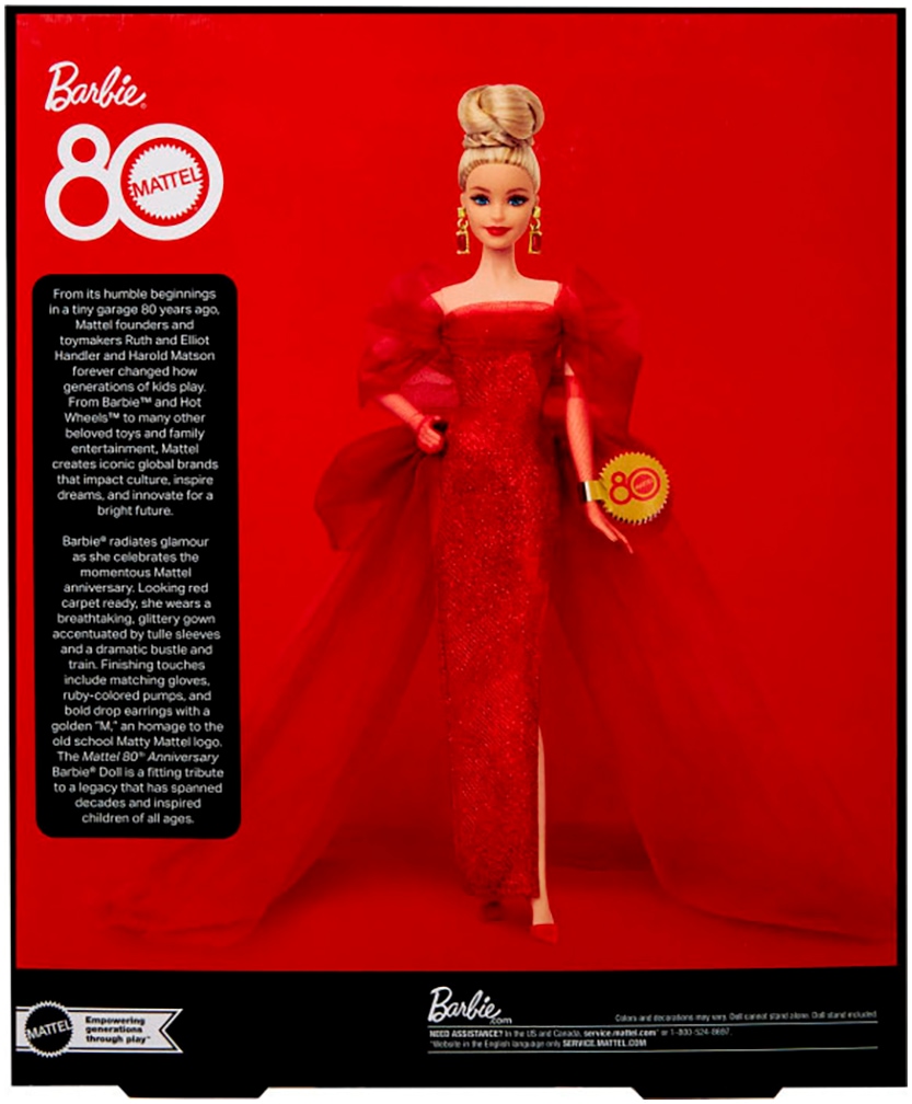 Barbie Anziehpuppe »Barbie Signature Mattel 80th Anniversary 1 - Blonde«