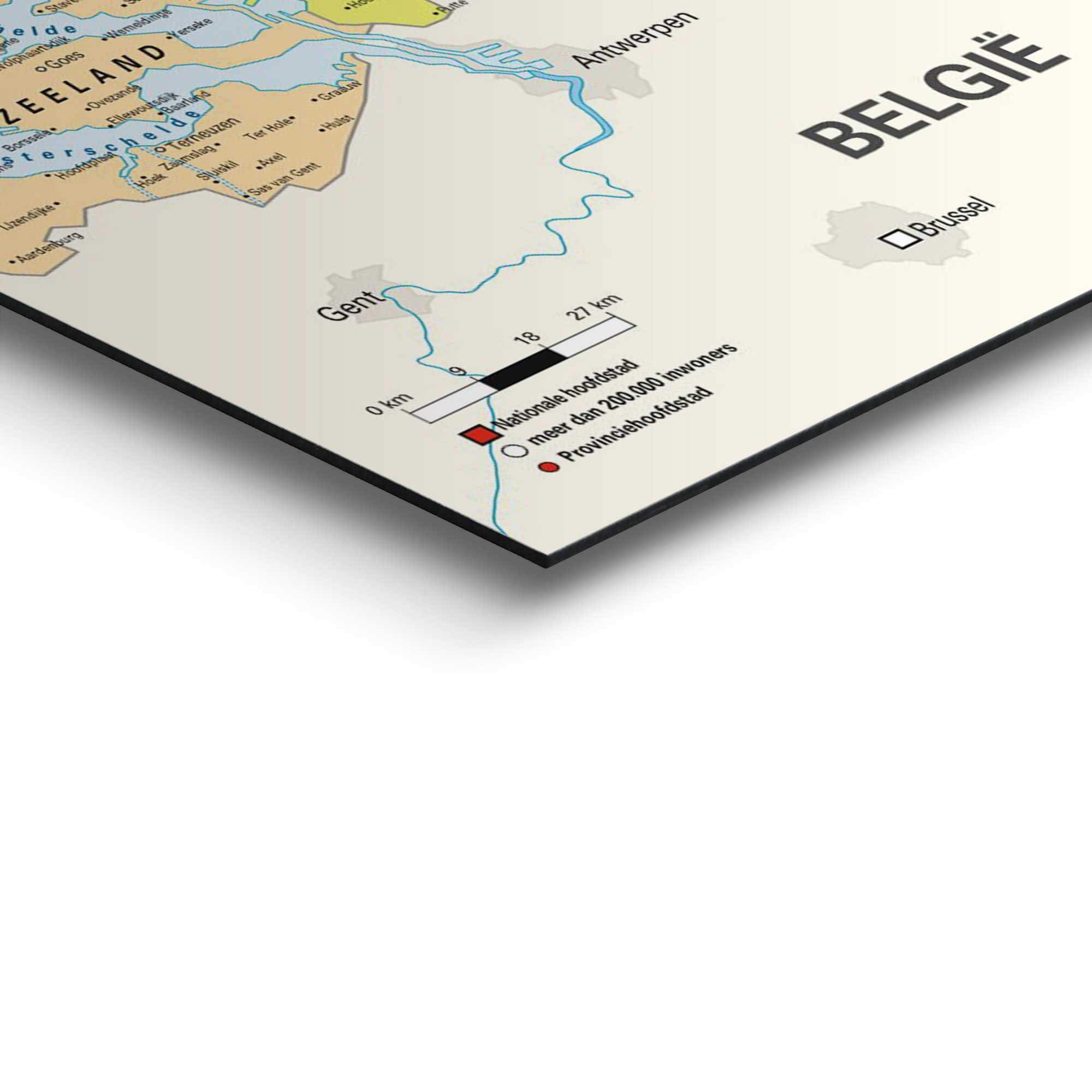 Reinders! Wandbild Niederlande - - (1 bestellen BAUR St.) »Wandbild | Landkarten, Holland Städte«, Niederländisch Landkarte