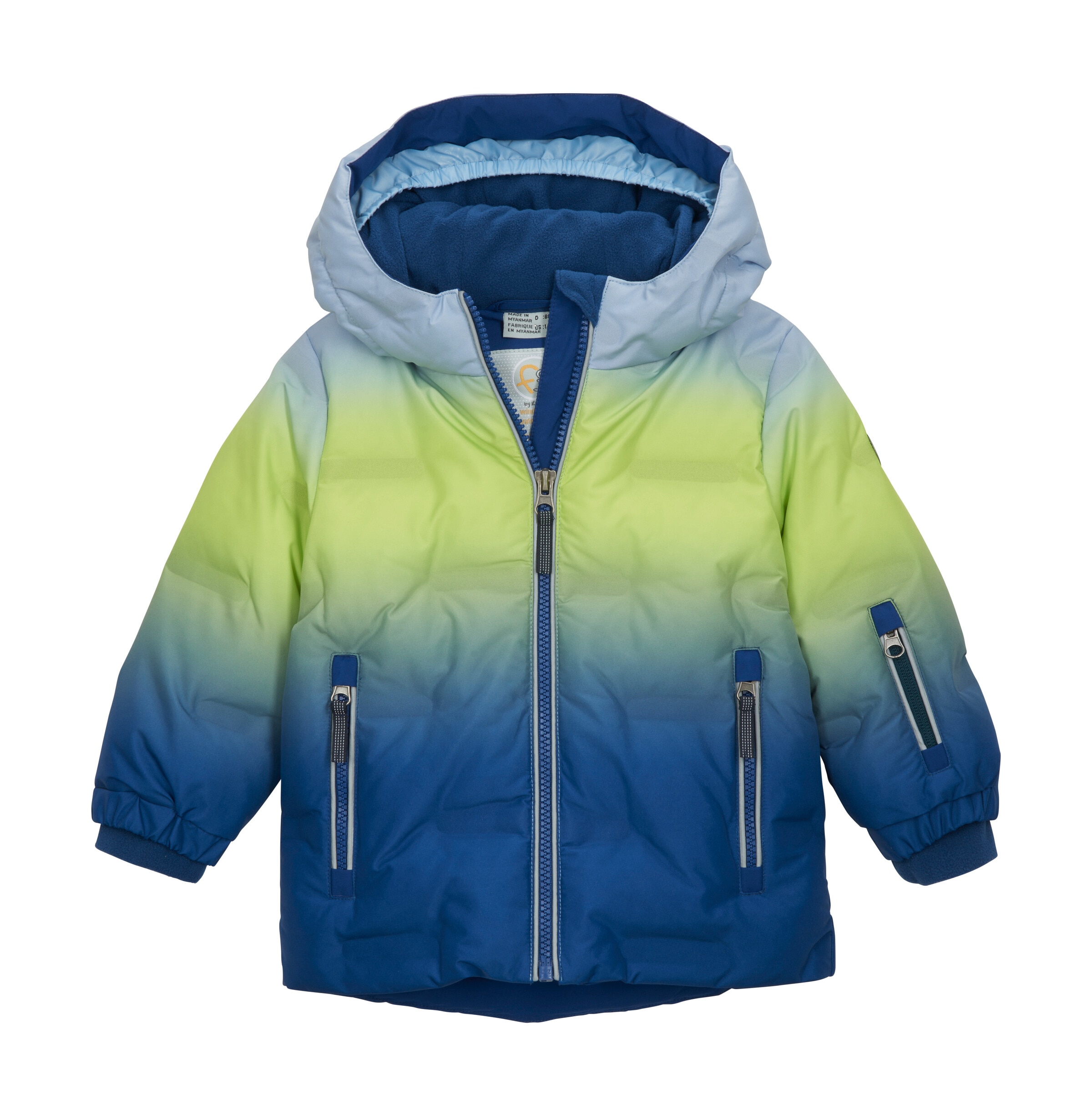 first instinct by killtec Steppjacke "FISW 32 MNS QLTD JCKT" Wasserabweisende Kinderjacke mit Farbverlauf und Schneefang