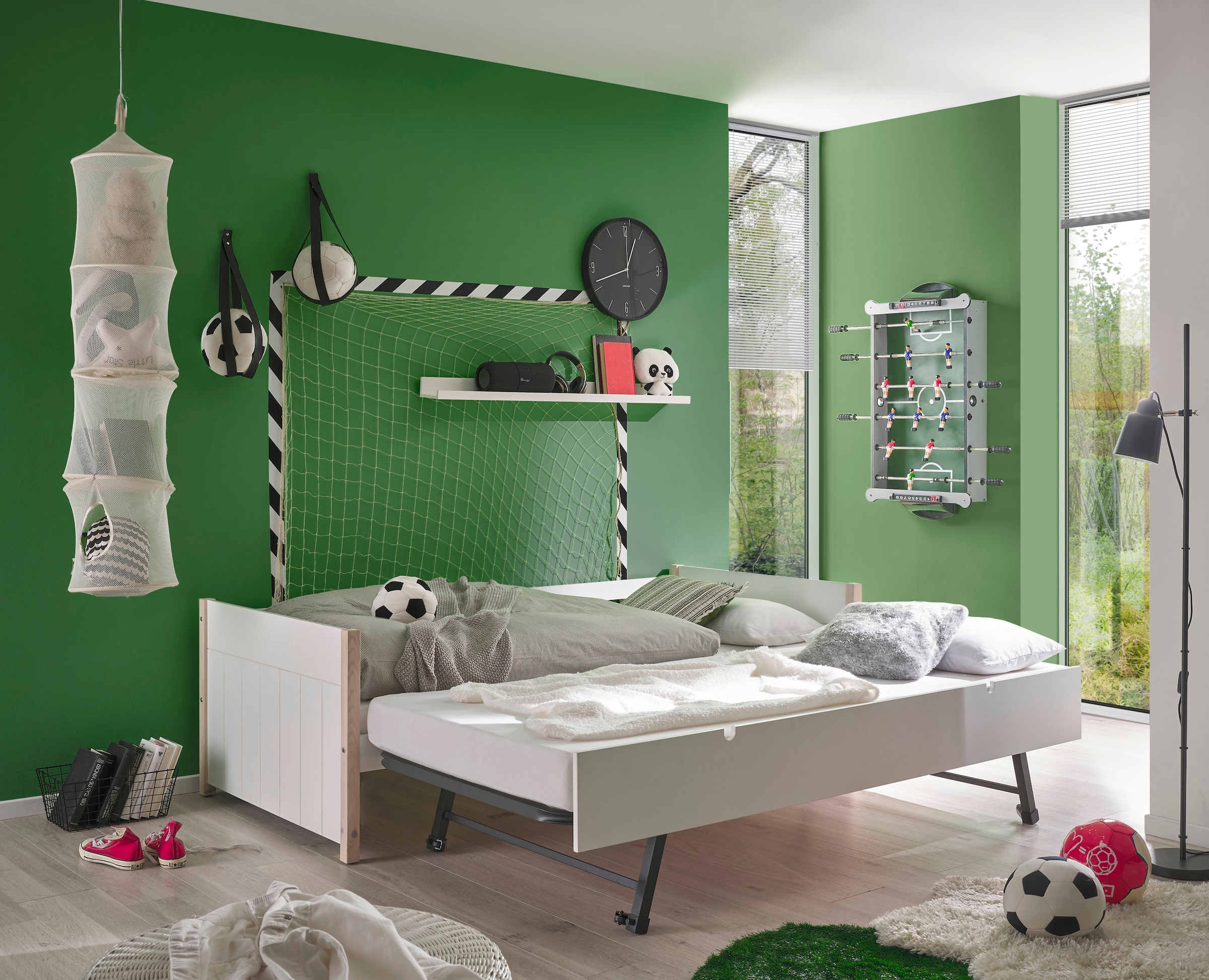 Begabino Bettgestell »Tilde Bett, Kinderbett mit 2. Bett«, als Schubkasten verstaubar und höhenverstellbar