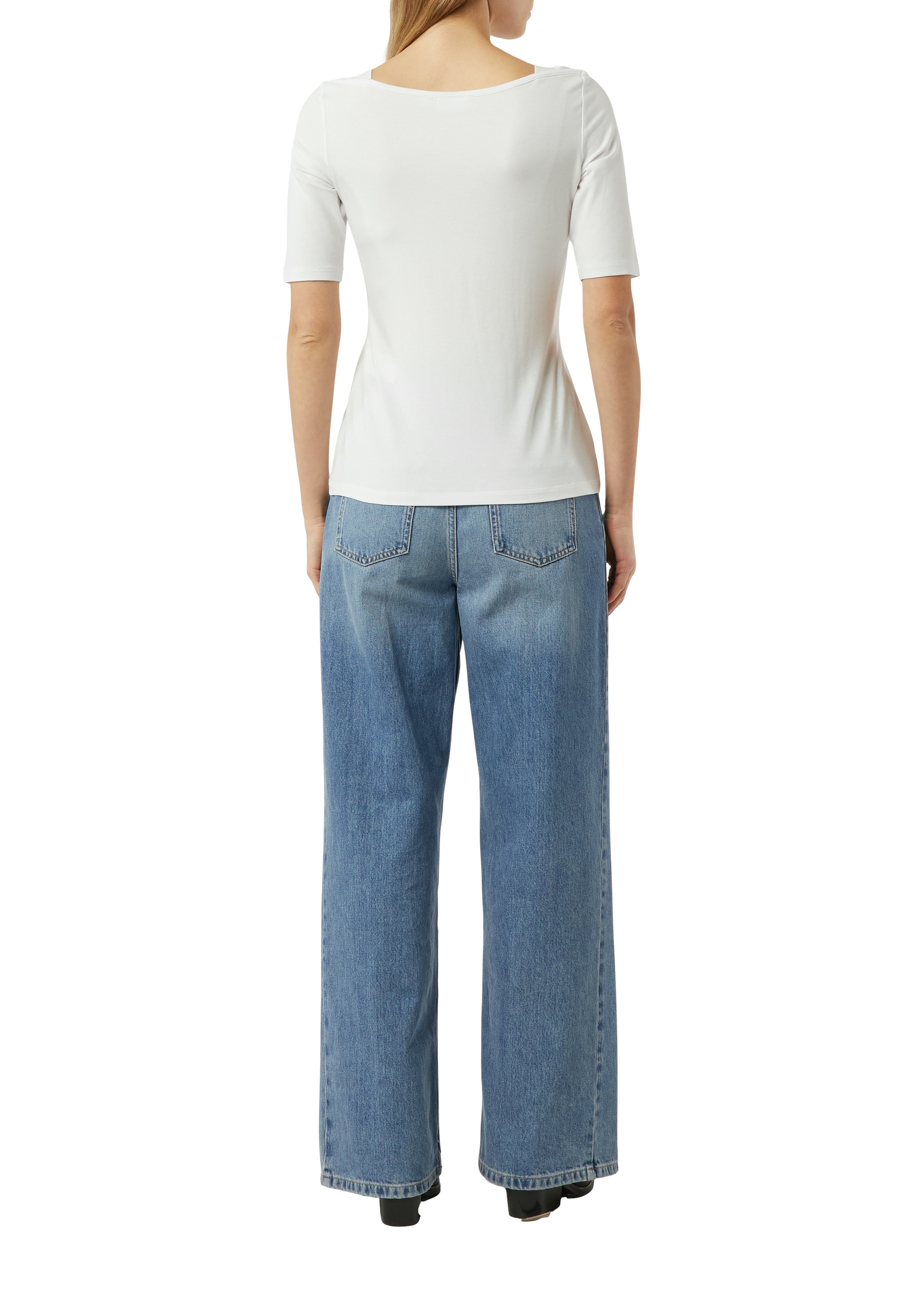 Comma T-Shirt halbarm, mit U-Boot.Ausschnitt