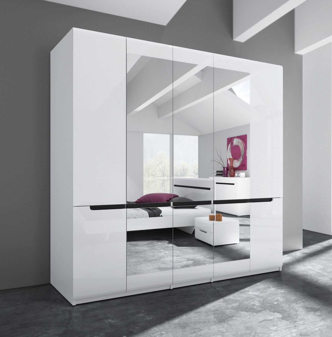 Helvetia Drehtürenschrank »Hektor«, Mit Spiegel