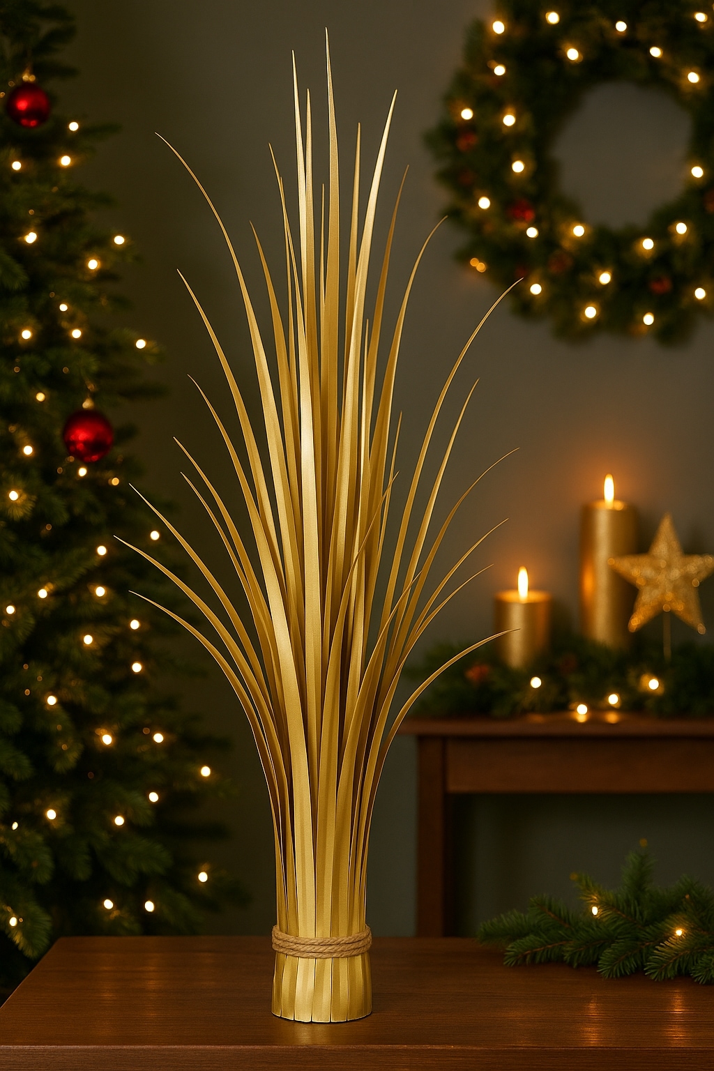 I.GE.A. Kunstpflanze »Grasbündel« Grasarrangement Künstlich Gras Busch Dekogras Kunstgras Dekopflanze