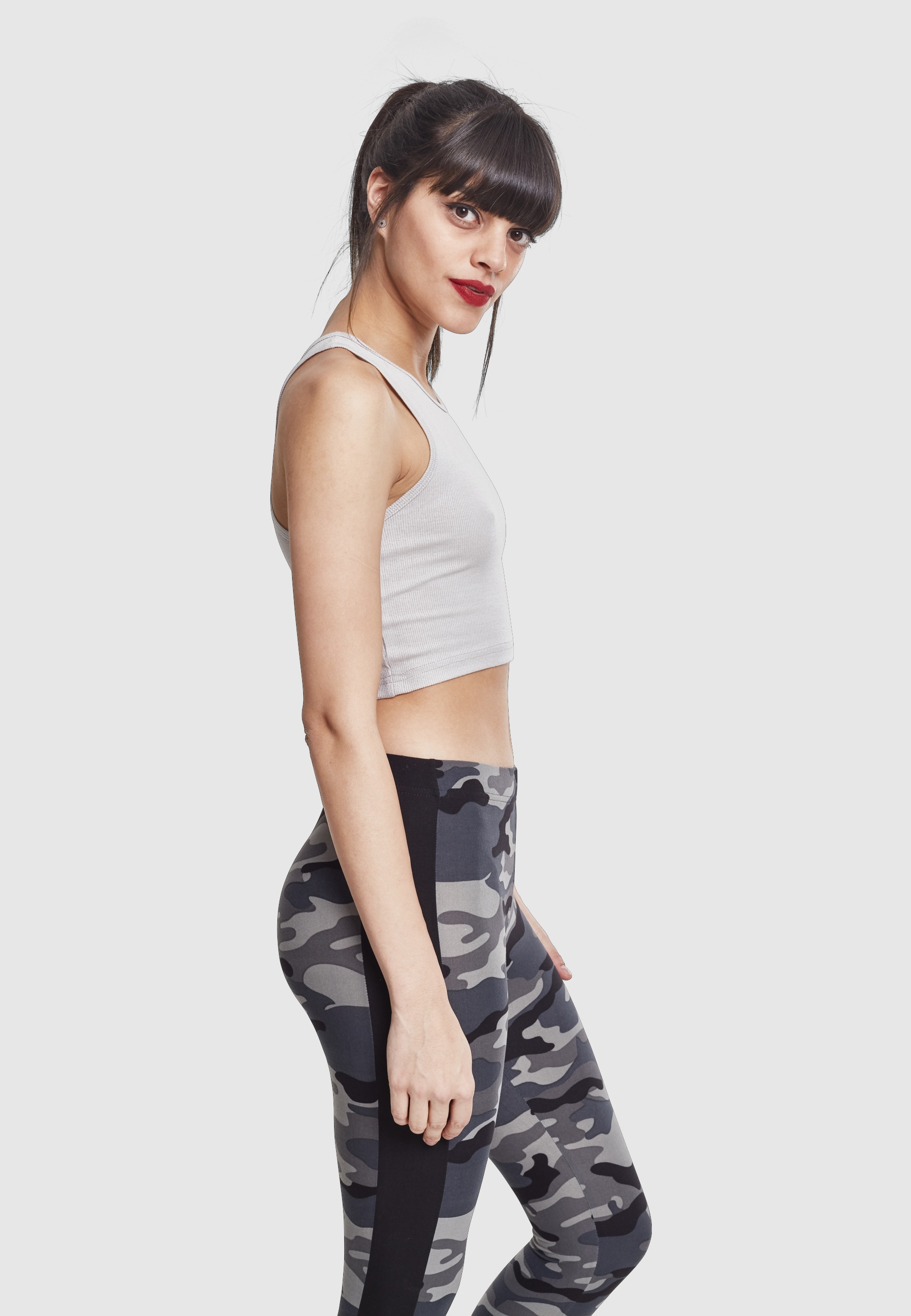 URBAN CLASSICS Tanktop »Urban Classics Damen Ladies Rib Cropped Top« 1 Stk.