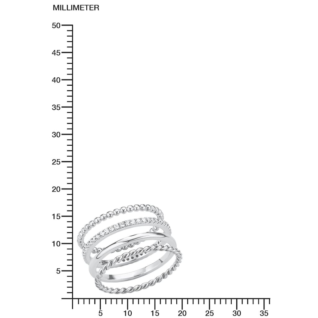 s.Oliver Ring-Set »2015038«, (Set, 4 tlg.), mit Zirkonia (synth.)