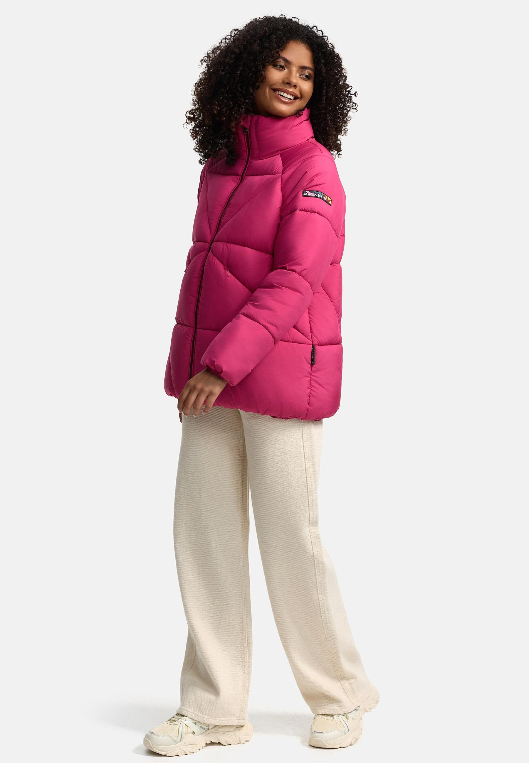 Navahoo Steppjacke »Schokolinaa 14«, ohne Kapuze, Winterjacke mit modischer Steppung & hohem Kragen