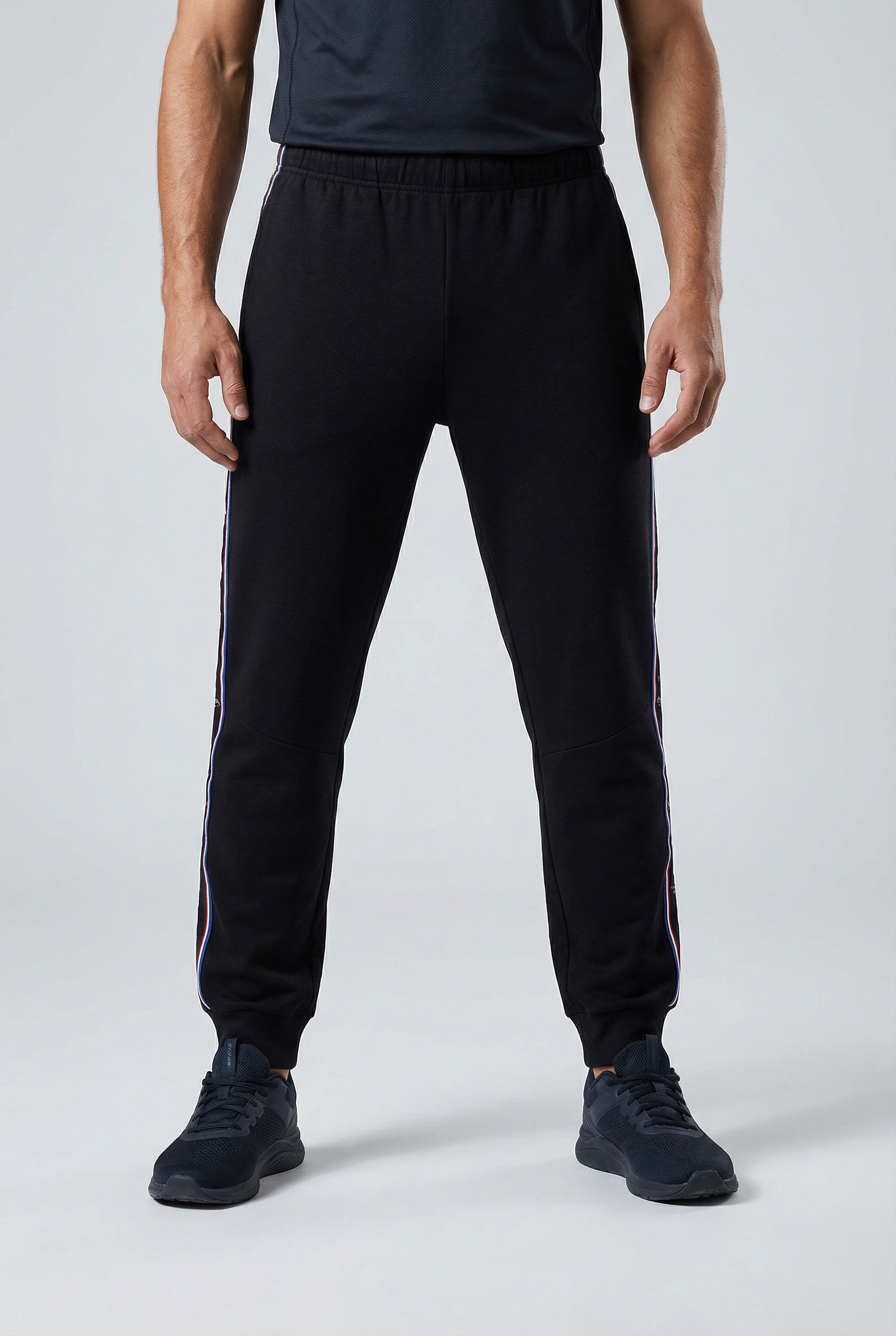 Champion Jogginghose "Sports-inspired Interlock Rib Cuff Pants with Tape detailing" ohne Verschluss, mit Rippbündchen am Beinabschluss
