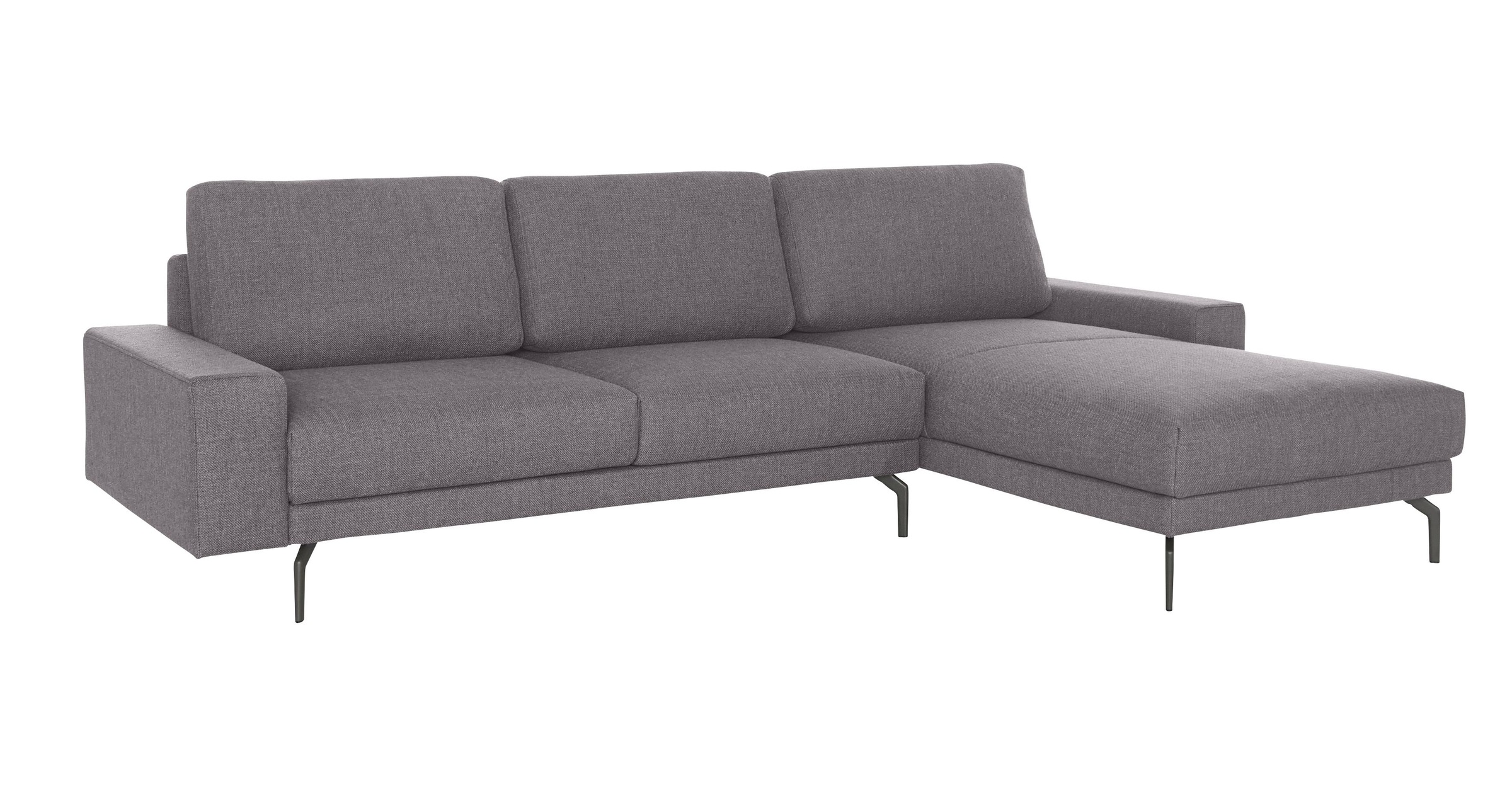 Creation BY ROLF BENZ Ecksofa »CR.450, Designecksofa, L-Form«, Armlehne breit und niedrig, Alugussfüße in umbragrau, Breite 274 cm