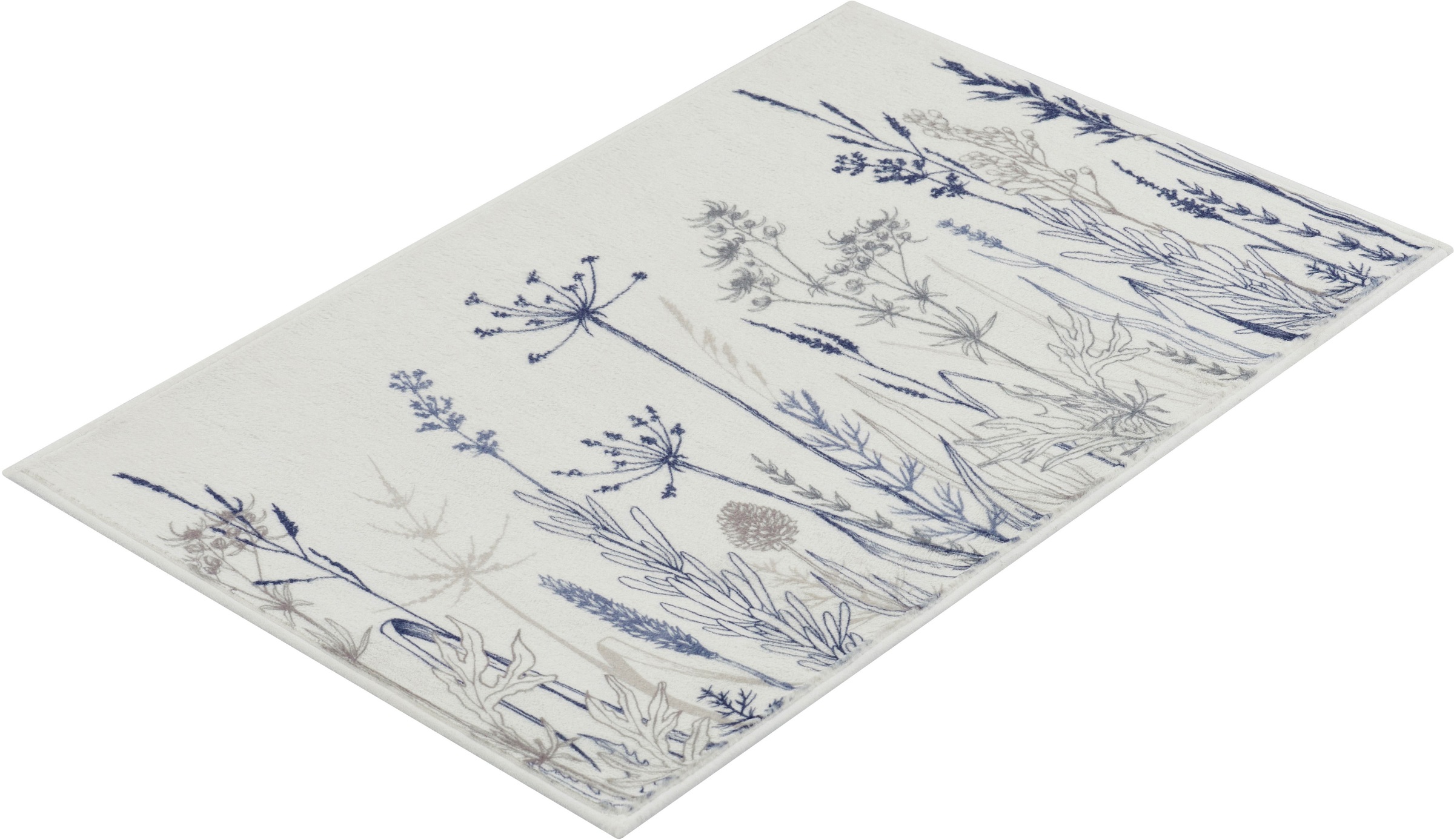 Kleine Wolke "Savannah" Höhe 5 mm rutschhemmend beschichtet fußbodenheizungsgeeignet Badteppich, bedruckt, Gräser Design